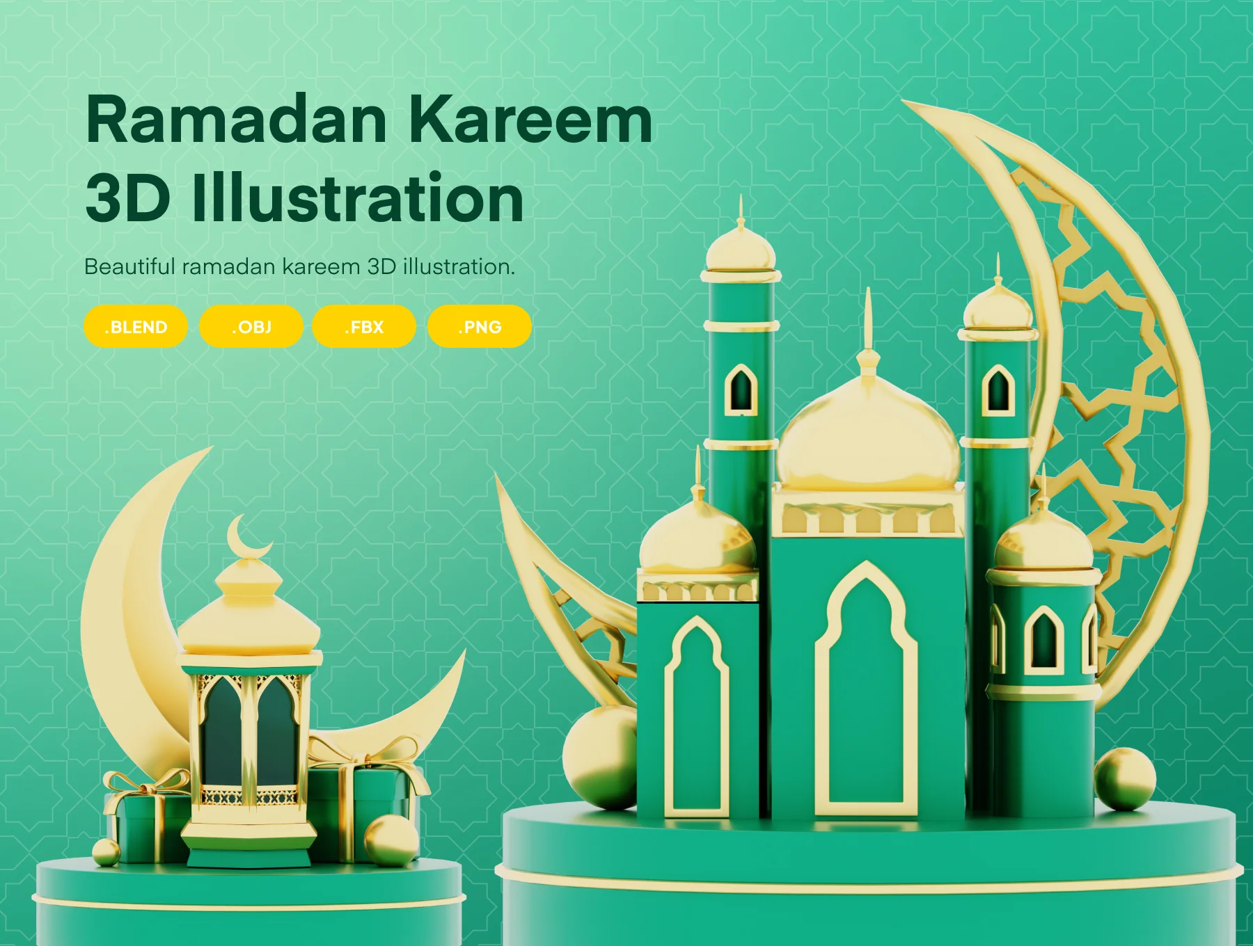 Ramadan Kareem 3D Illustration