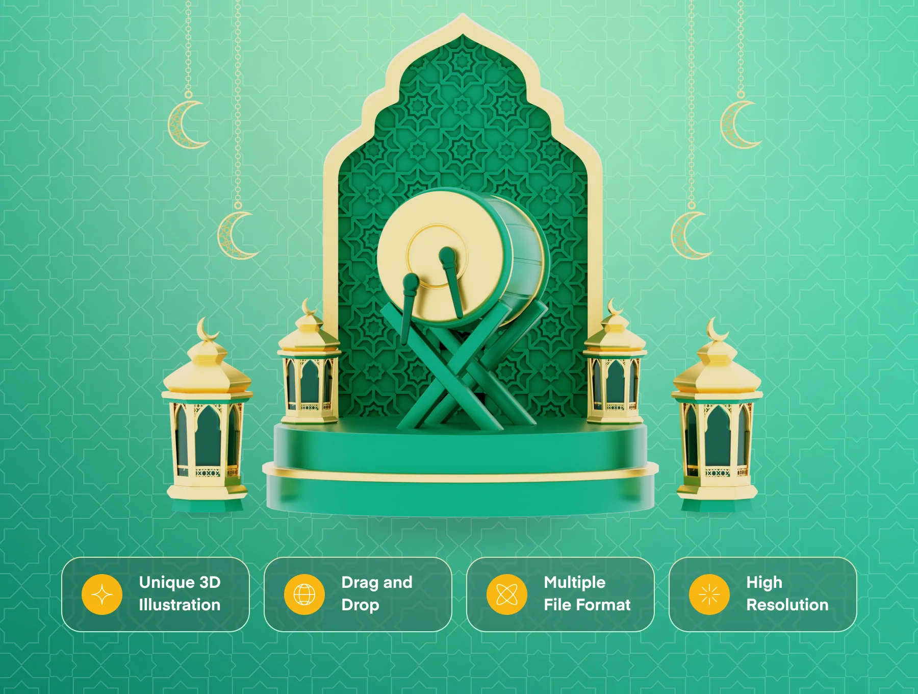 Ramadan Kareem 3D Illustration 2