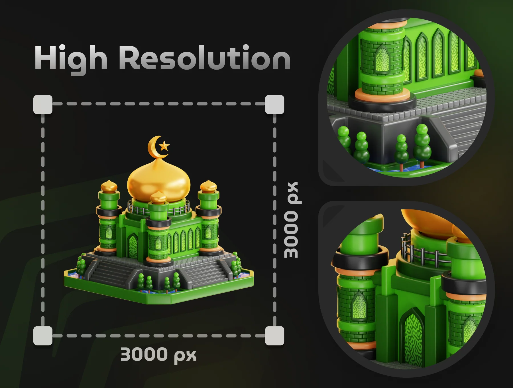 Ramadan Kareem 3d Icon Set 4