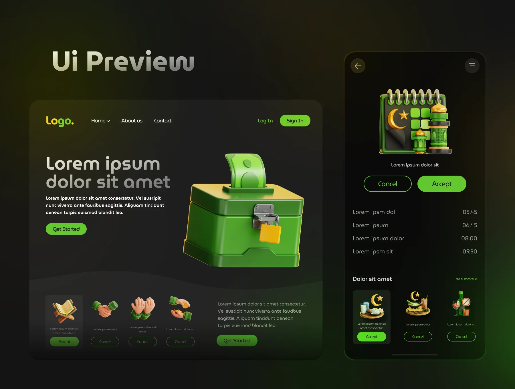Ramadan Kareem 3d Icon Set 5