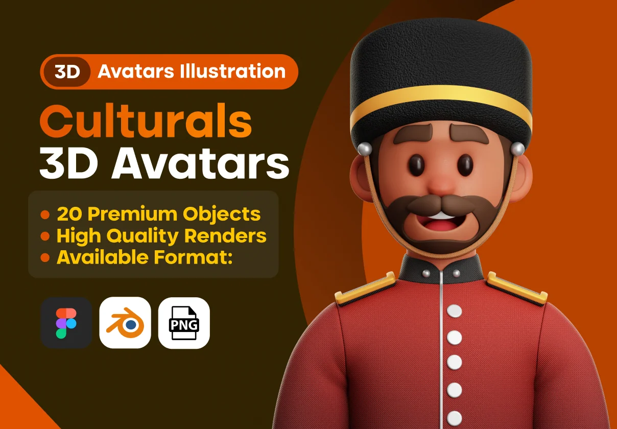 Cultural 3D Avatars Illustration