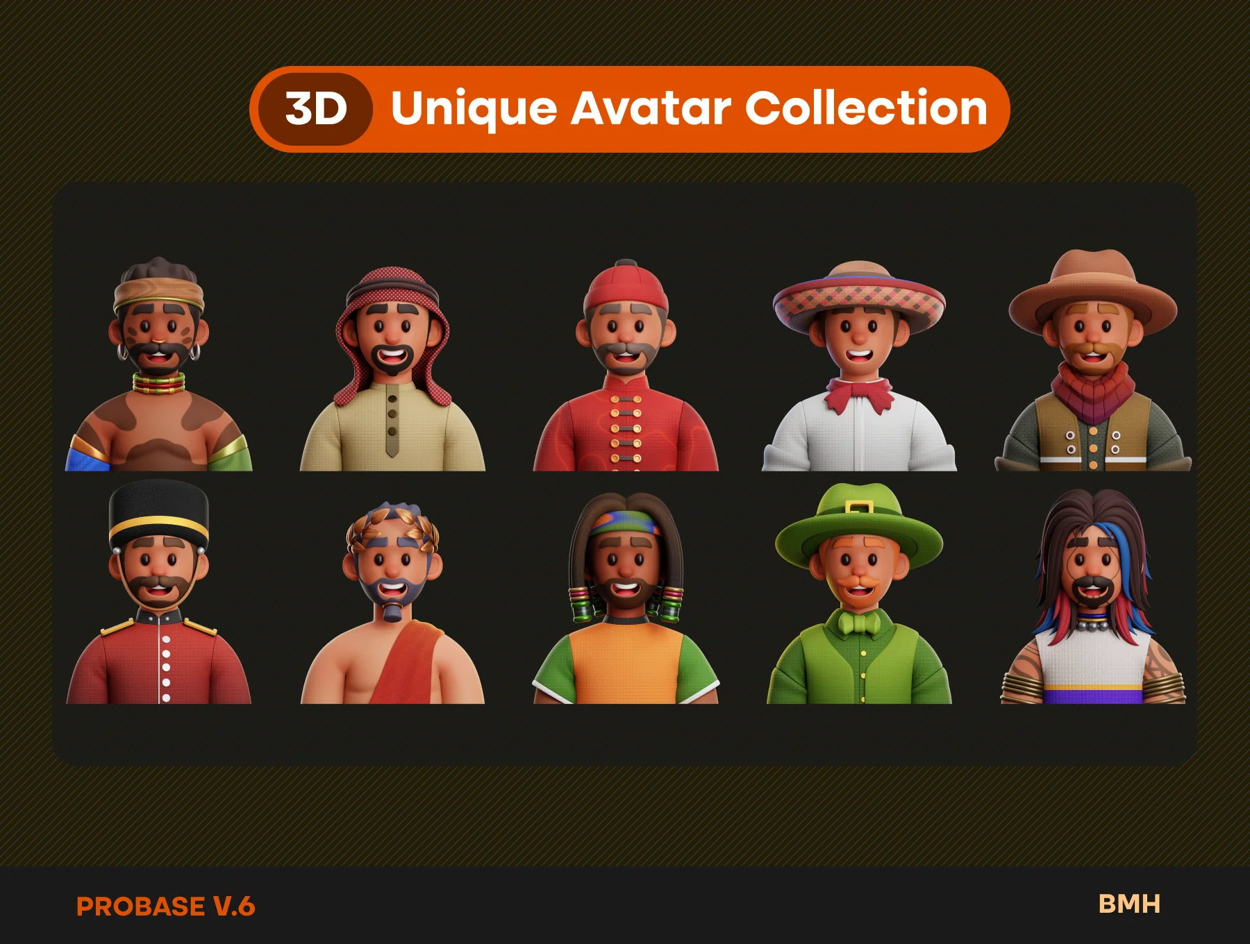 Cultural 3D Avatars Illustration 5