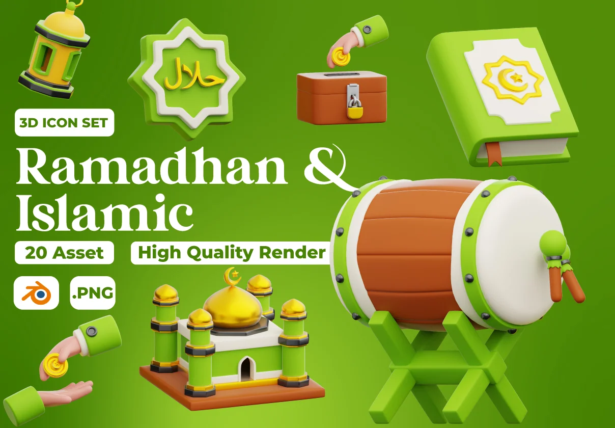 Ramadhan & Islamic 3D Icon