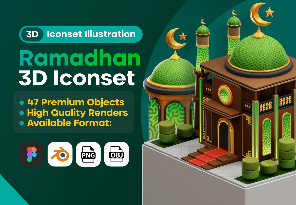 Ramadhan 3D Icons Illustration