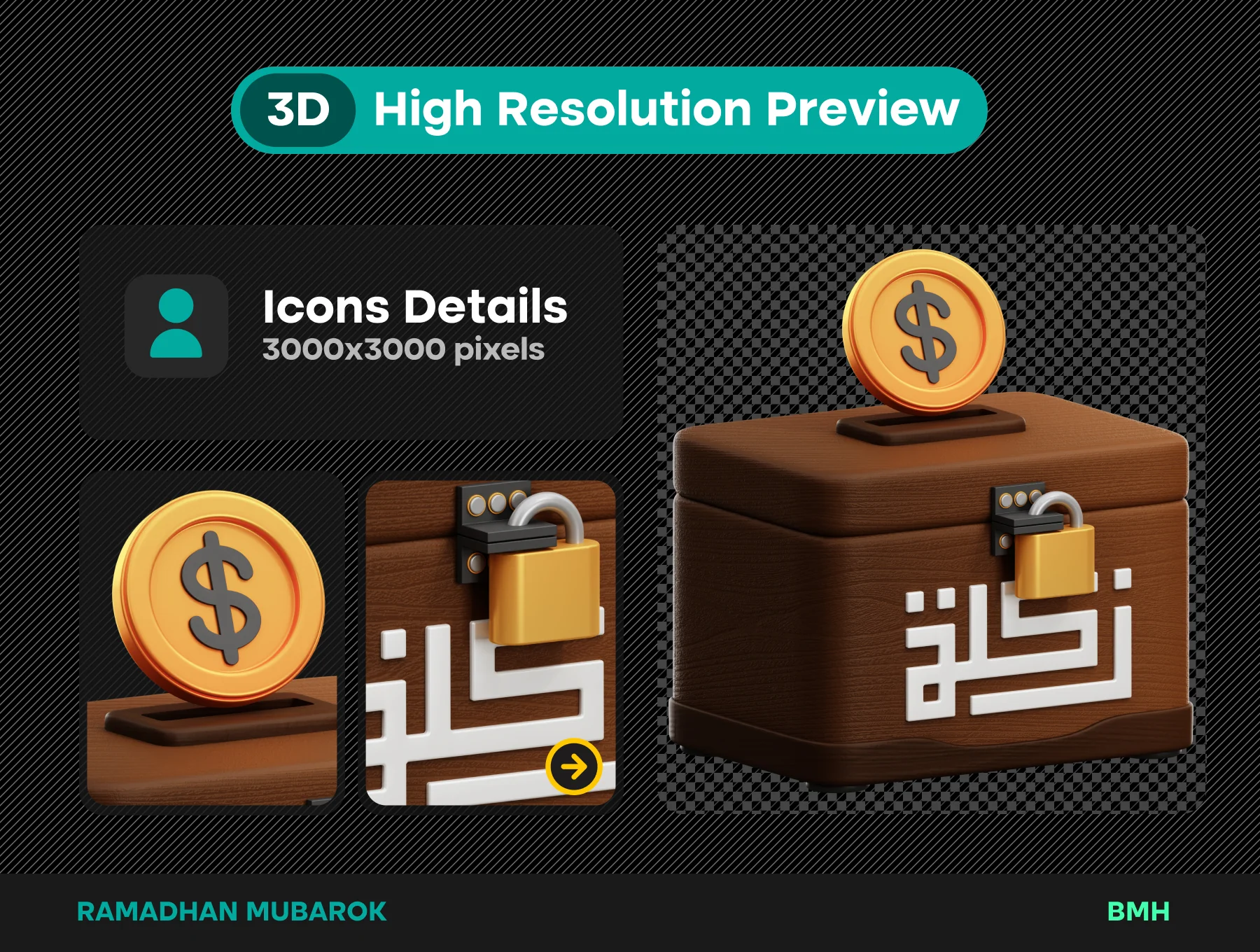 Ramadhan 3D Icons Illustration 4