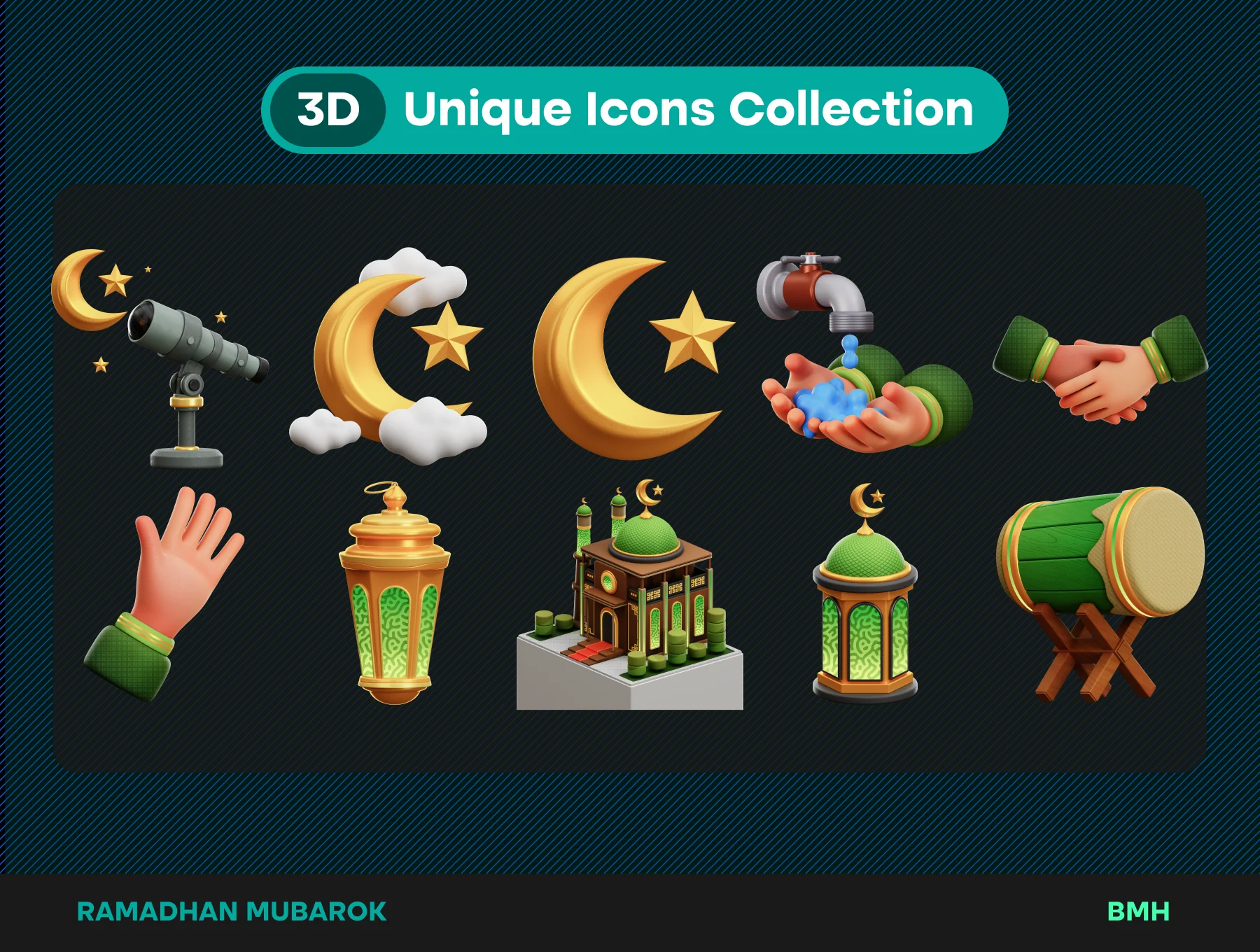 Ramadhan 3D Icons Illustration 6