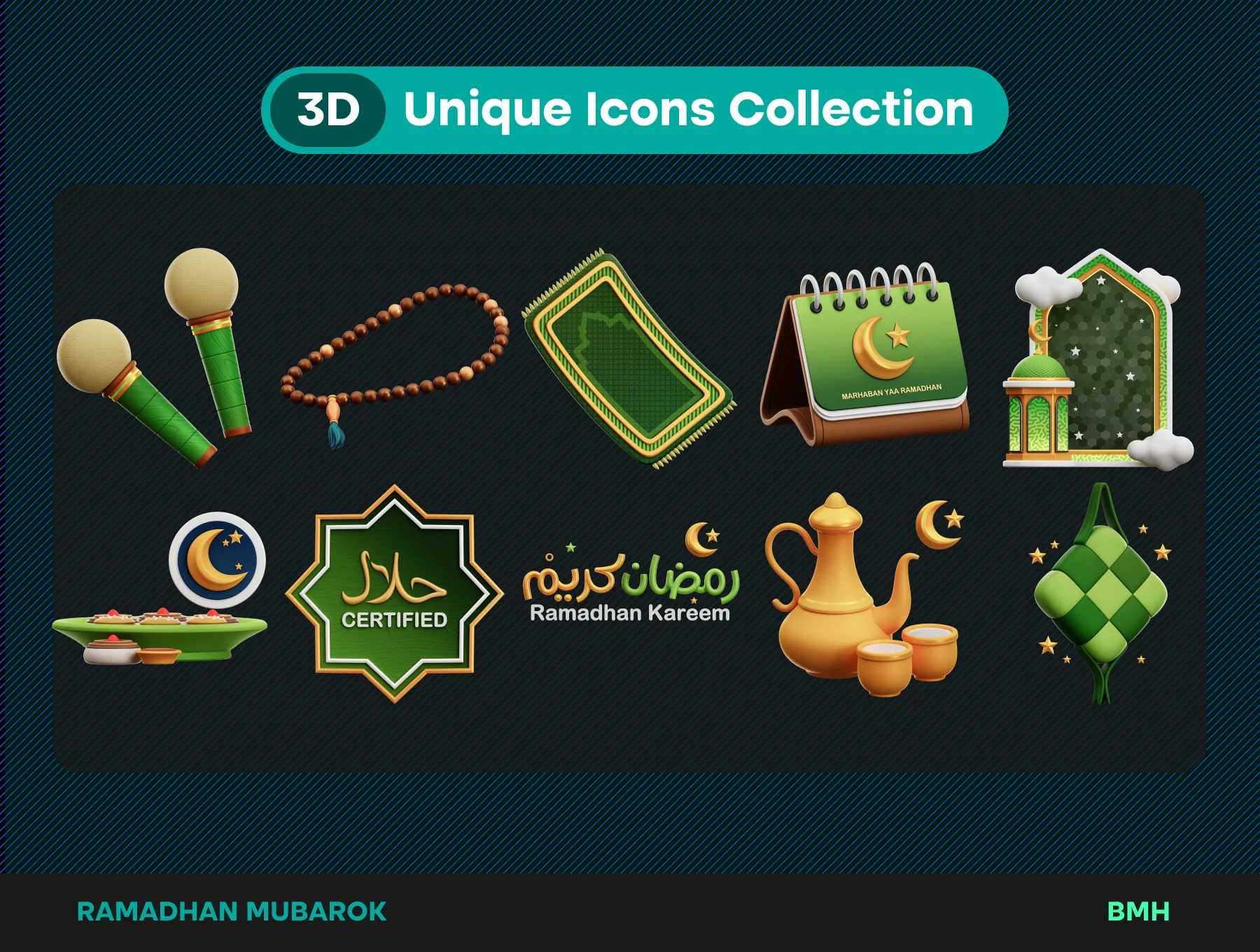 Ramadhan 3D Icons Illustration 7