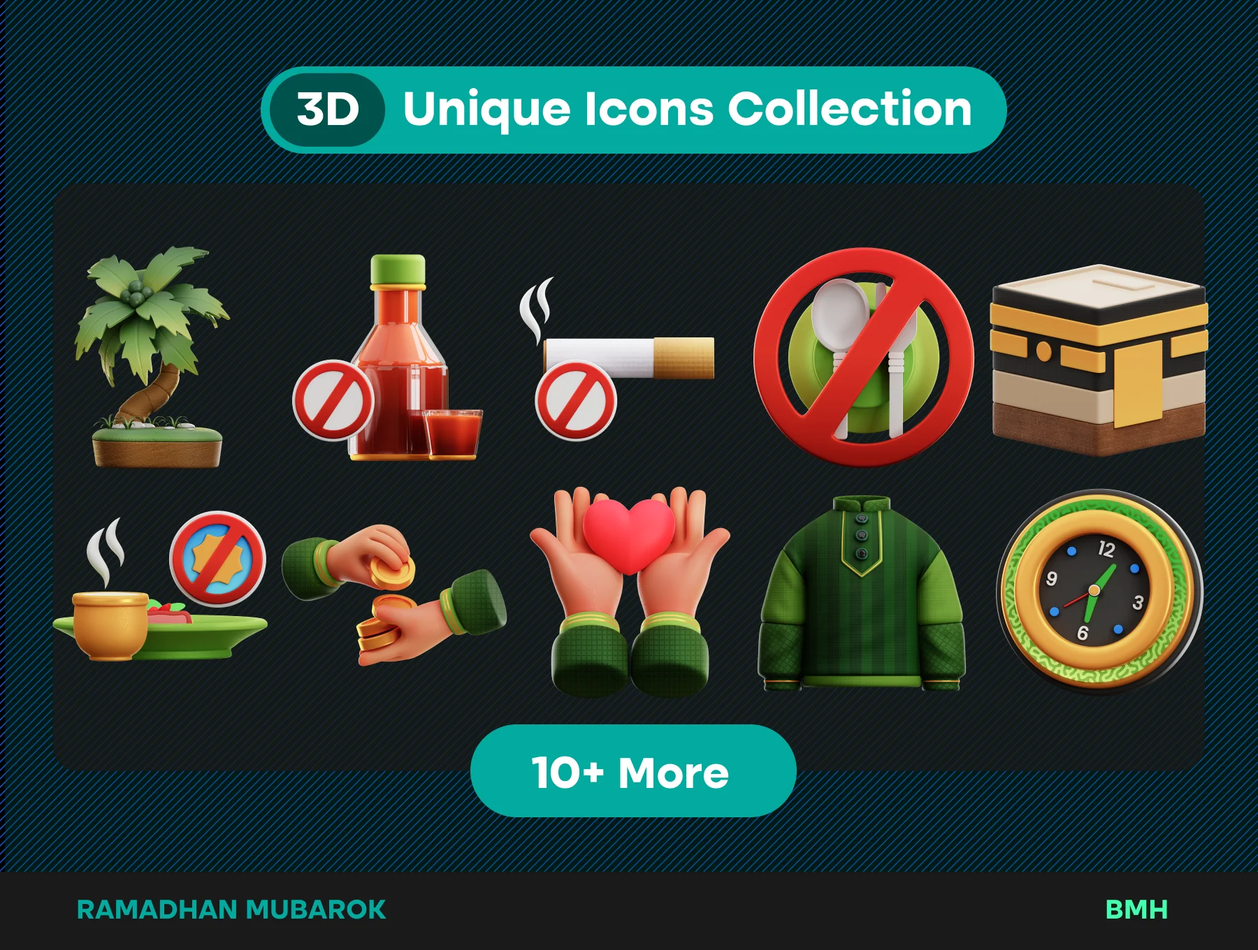 Ramadhan 3D Icons Illustration 8