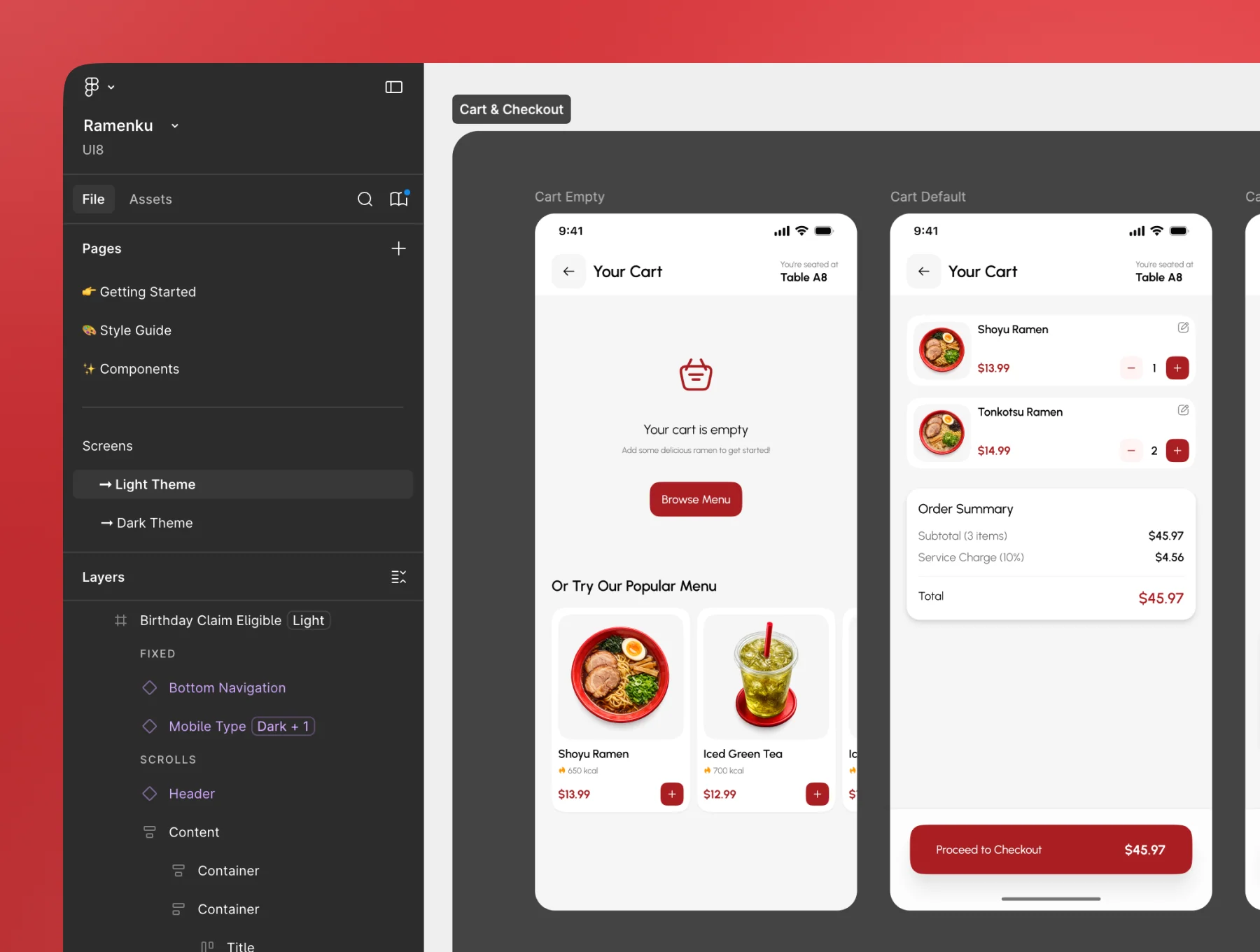 Ramenku – QR Code Restaurant Menu | Food Order App UI Kit 5