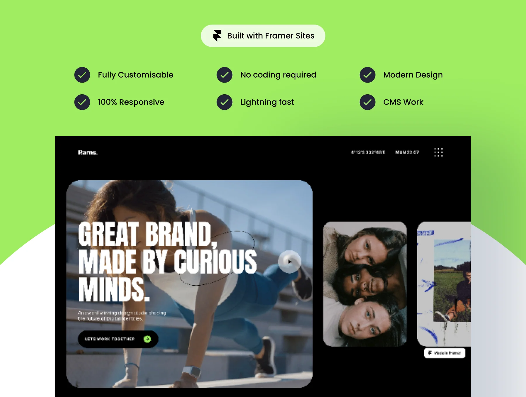 Rams - Modern Premium Framer Template 6