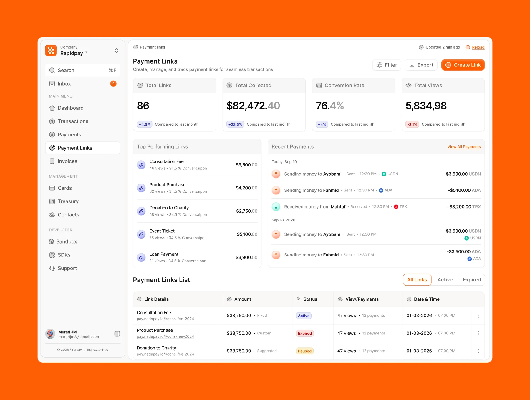 Rapid Pay - Finance Management Tool 2