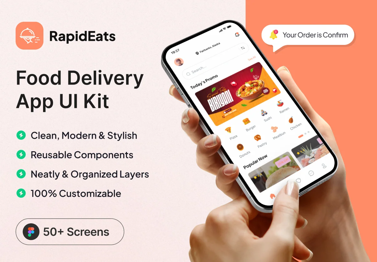 RapidEats - Food Delivery App UI Kit