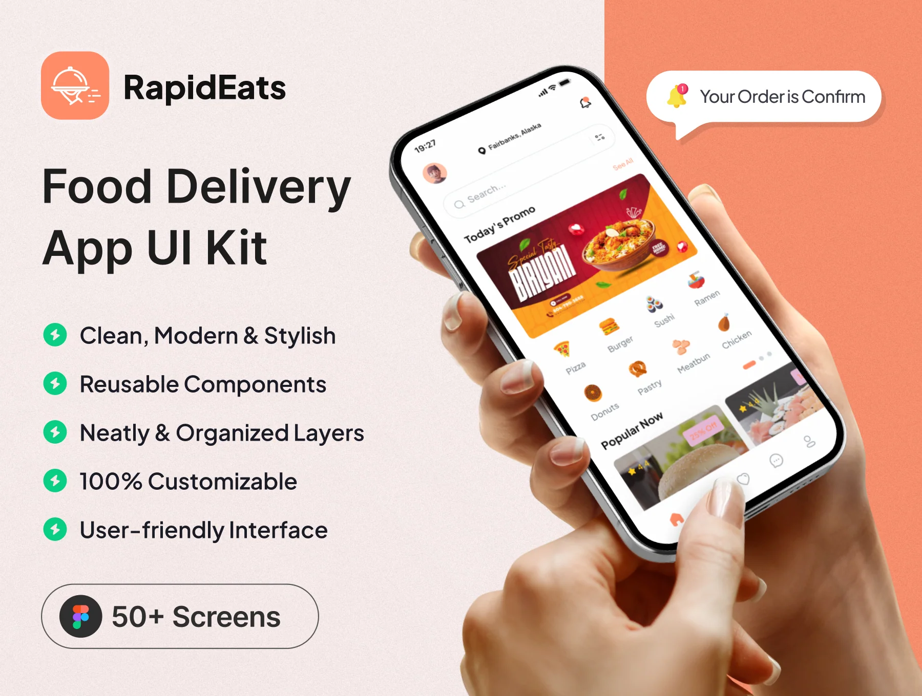 RapidEats - Food Delivery App UI Kit