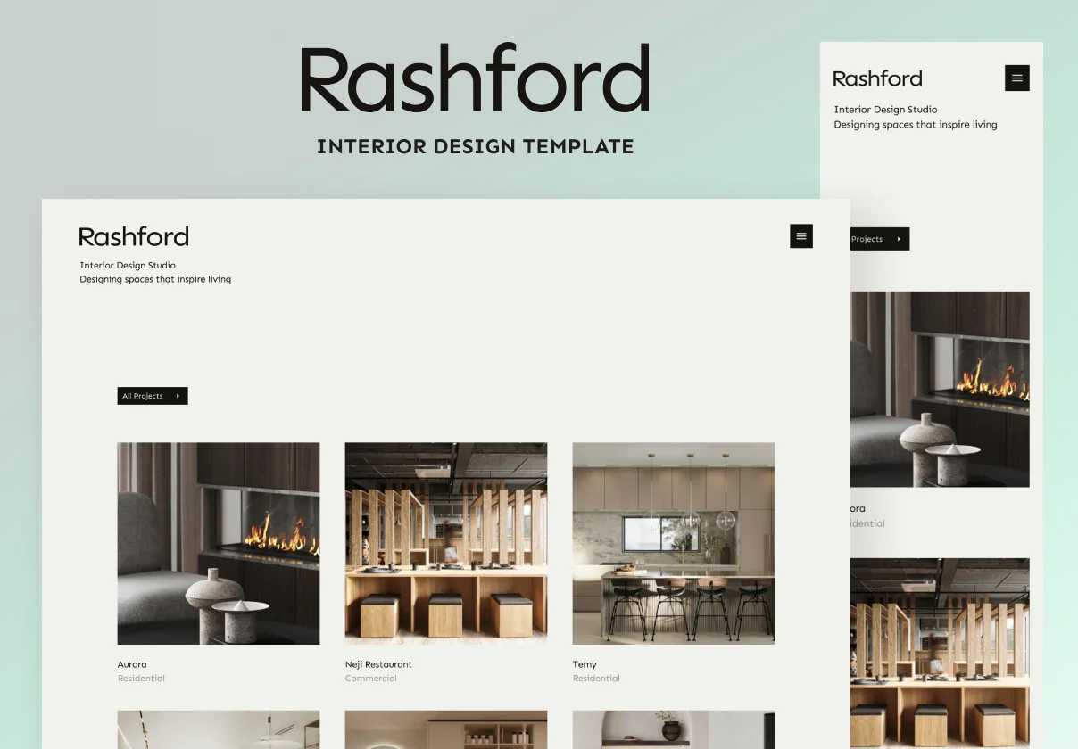 Rashford - Framer template for interior designers