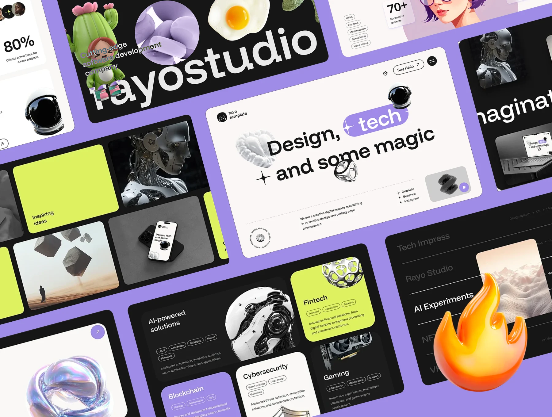 Rayo - Digital Agency & Personal Portfolio HTML Template 2