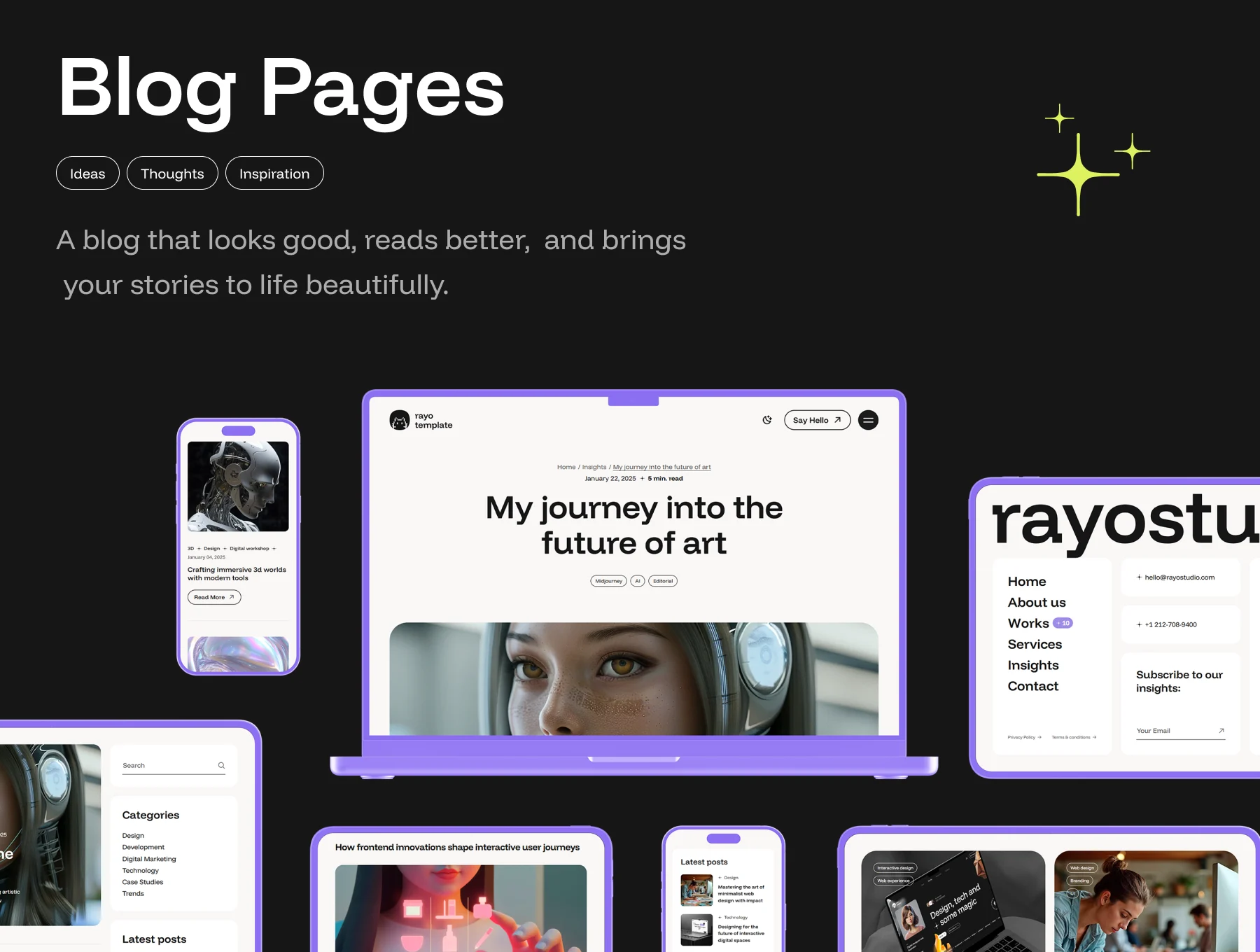 Rayo - Digital Agency & Personal Portfolio HTML Template 4