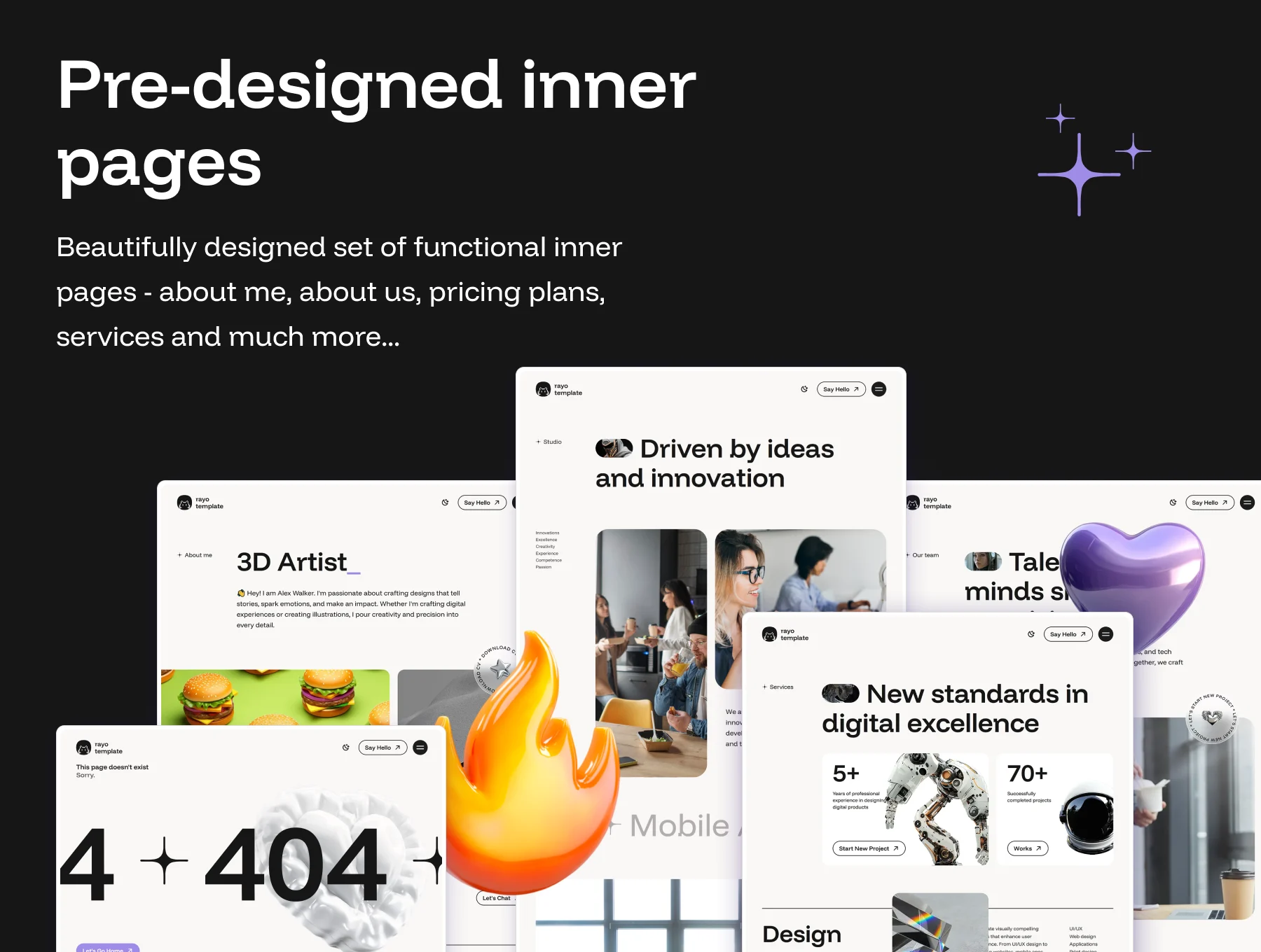 Rayo - Digital Agency & Personal Portfolio HTML Template 7