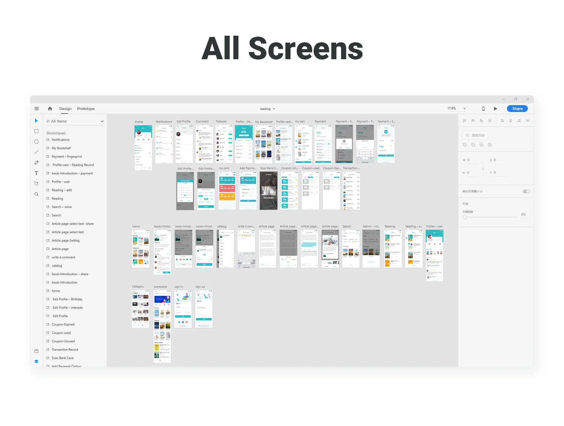 Read & Book UI Kit for Adobe XD 4