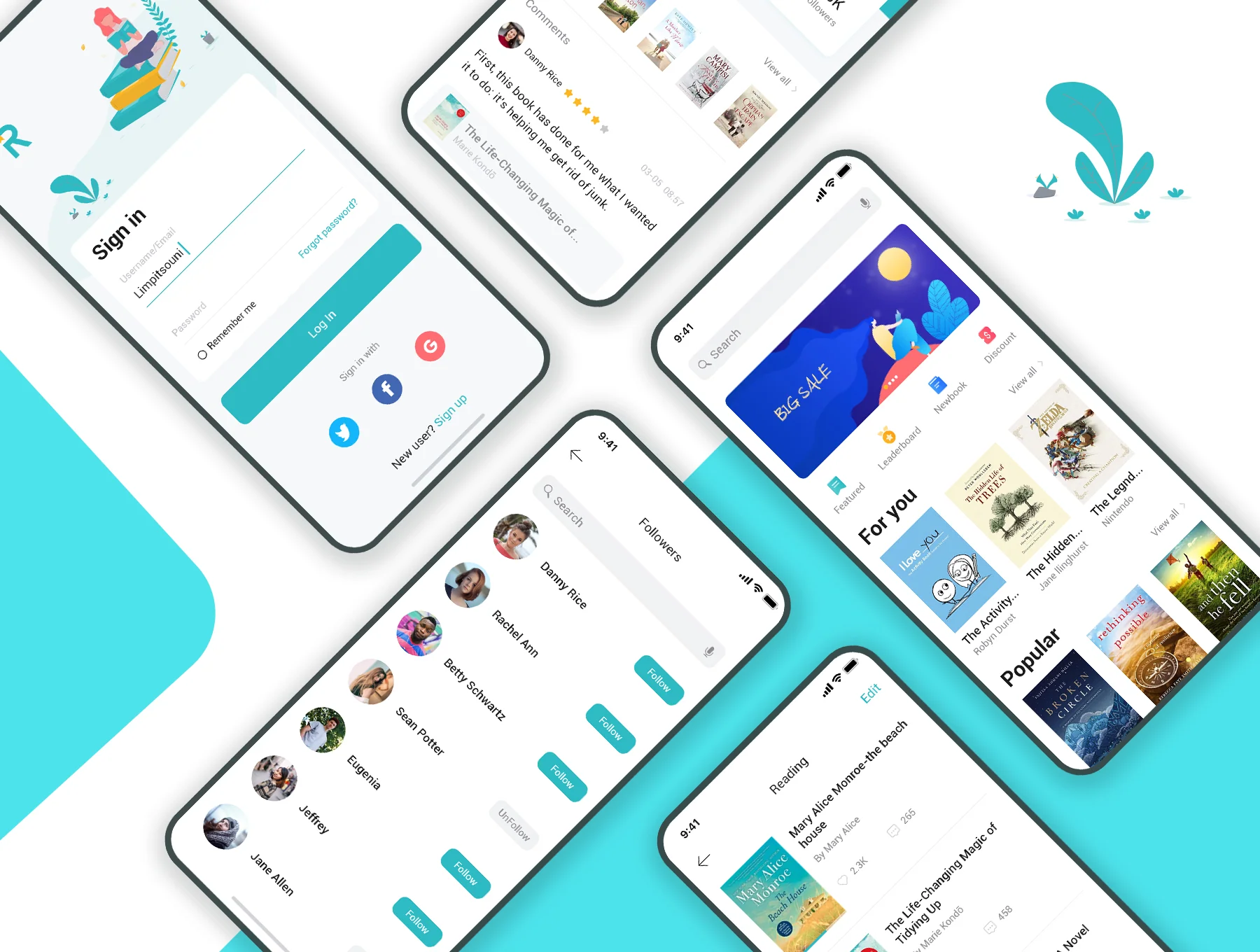 Read & Book UI Kit for Adobe XD 5