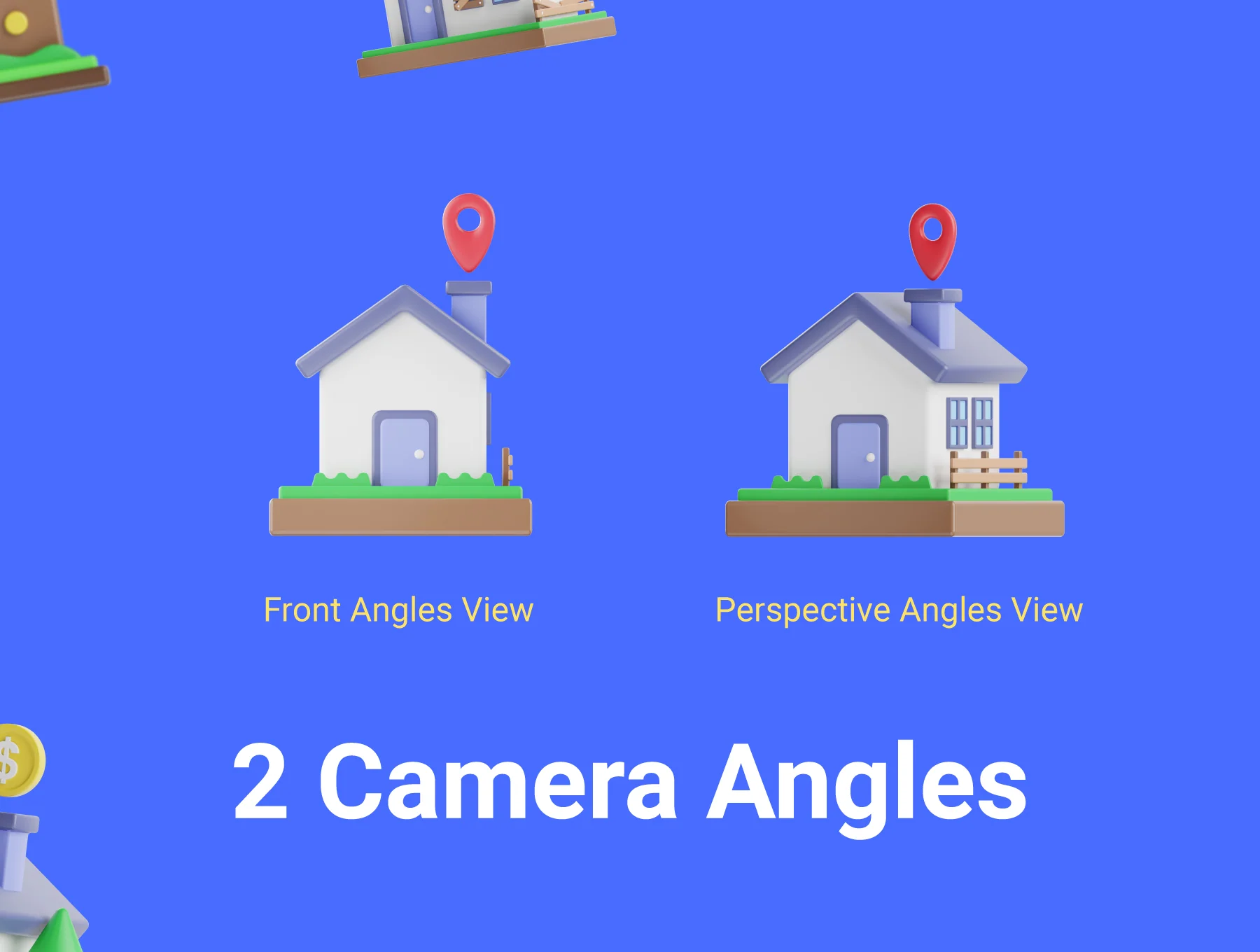 Real Estate 3D Icons Set 4