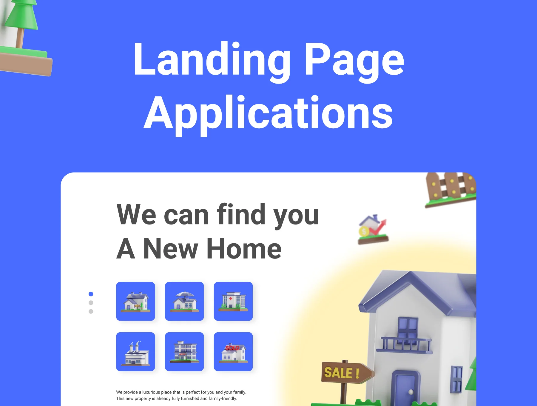 Real Estate 3D Icons Set 6