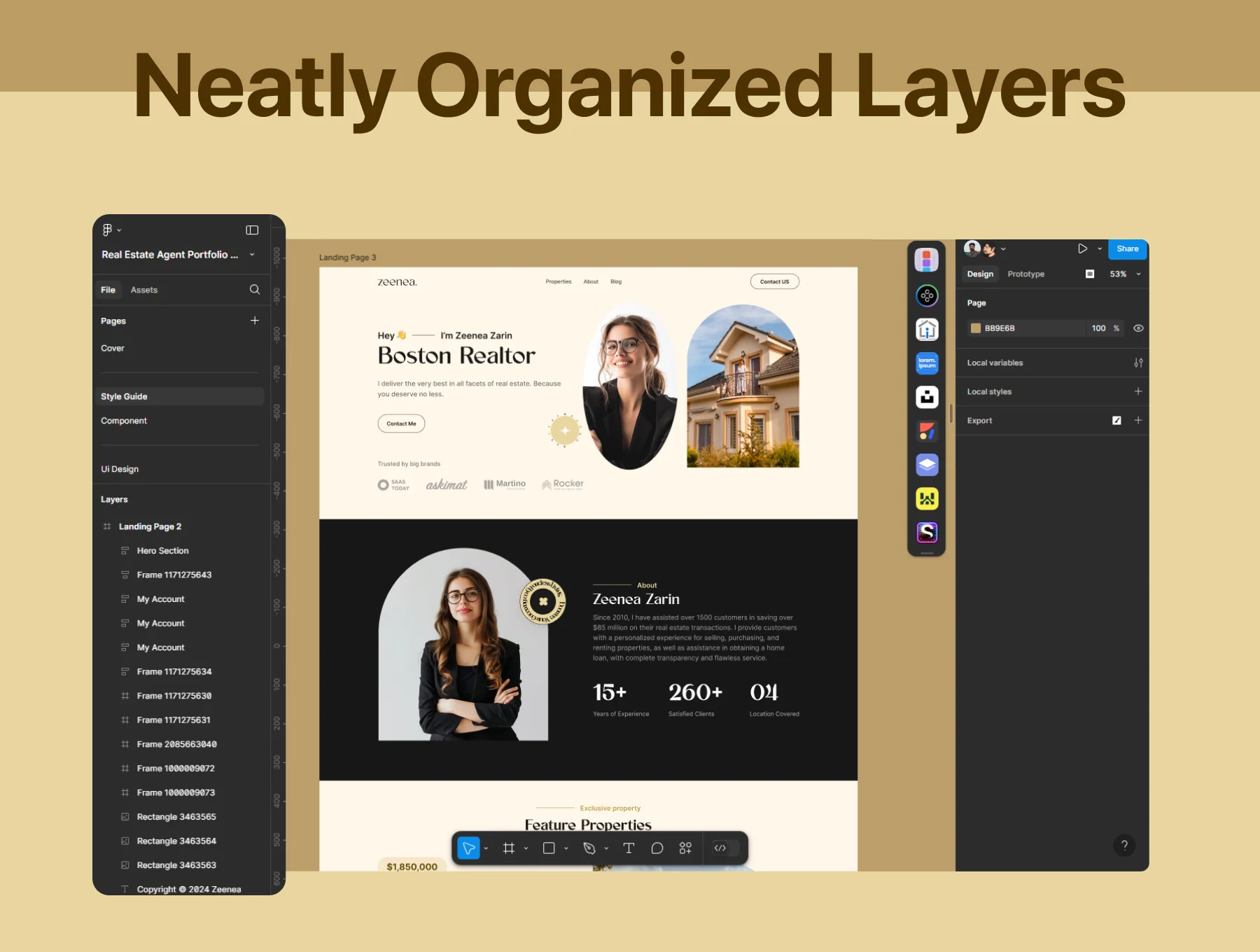 Real Estate Agent Portfolio website Template UI Kit 3