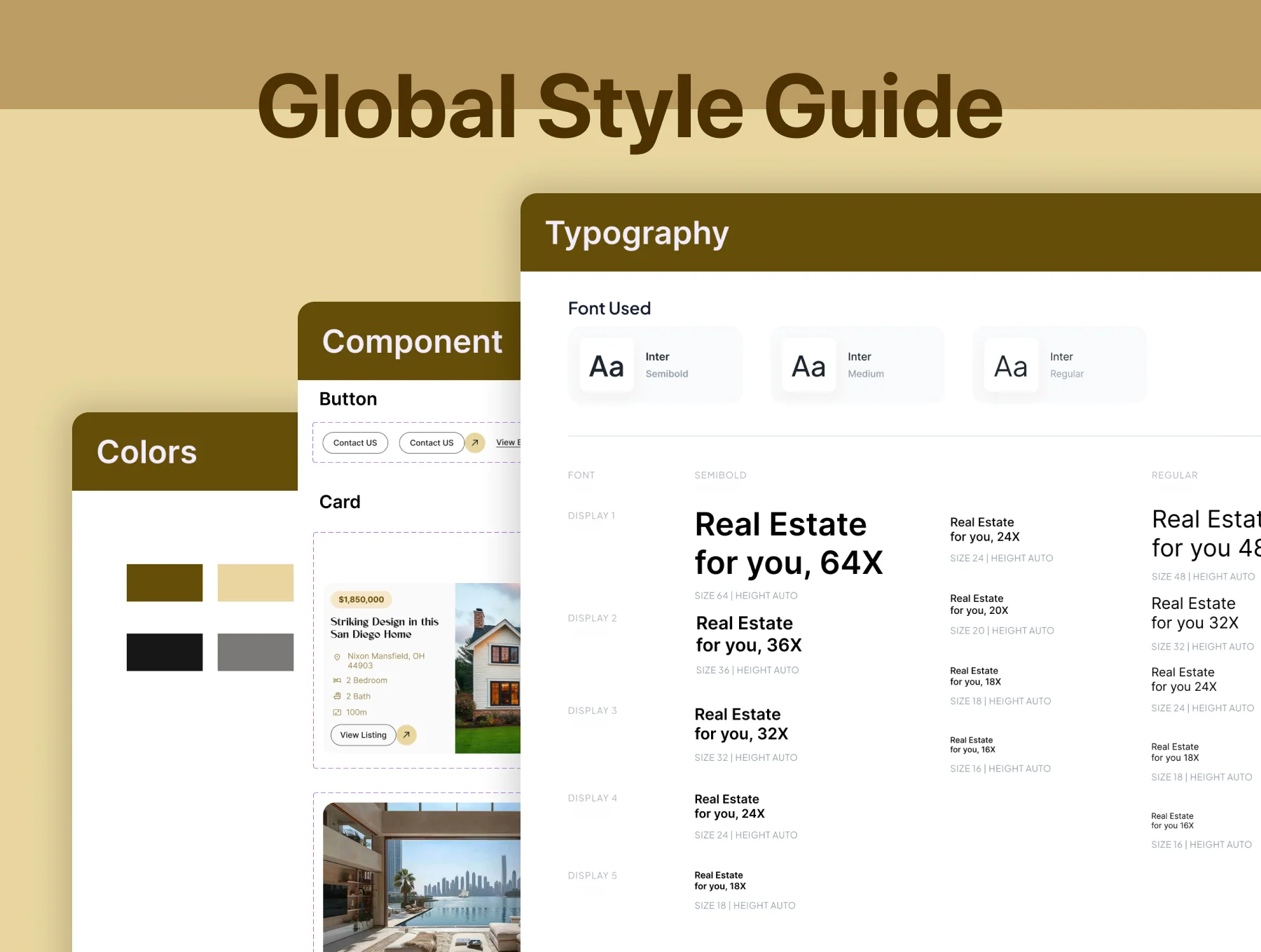 Real Estate Agent Portfolio website Template UI Kit 4