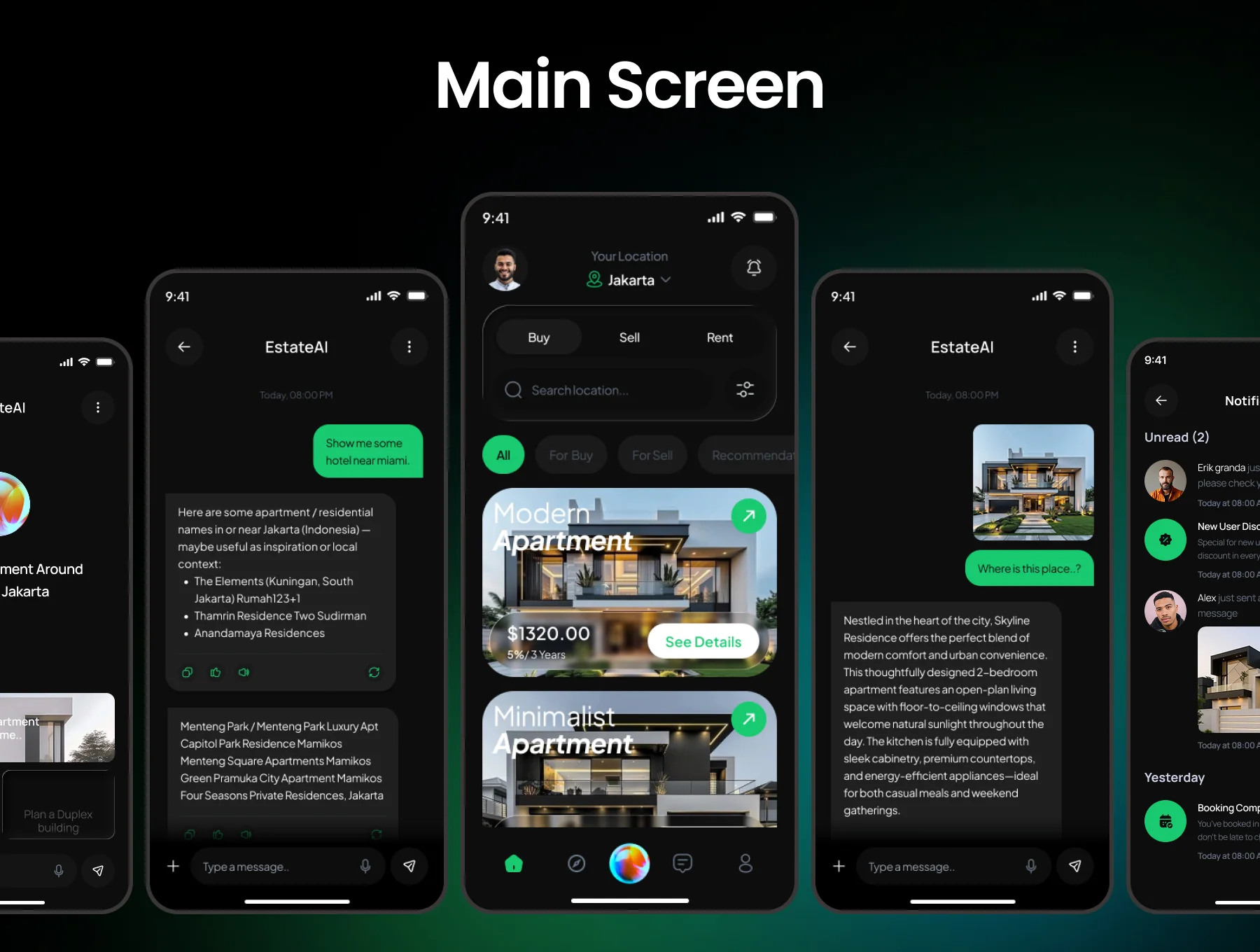 Real Estate AI Assistance Mobile App Ui kit 4