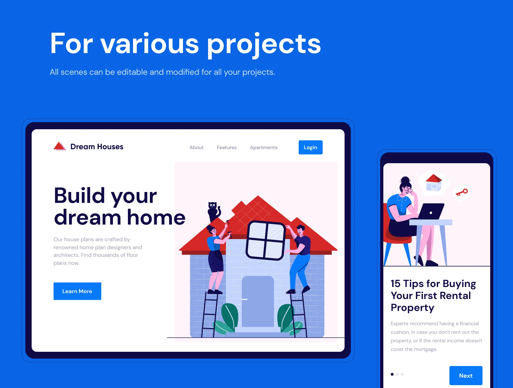 Real Estate Illustration pack 4