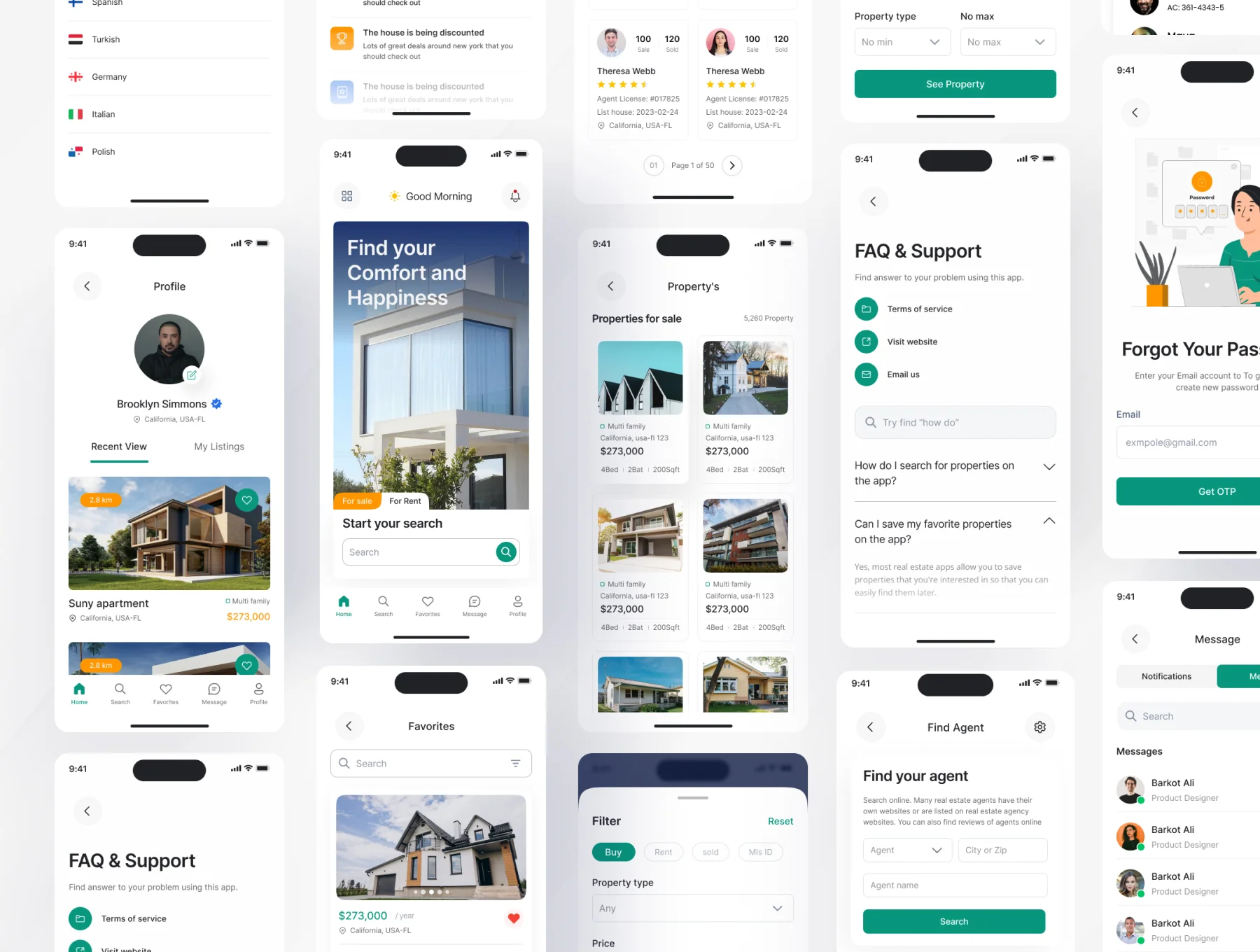 Real Estate Mobile App UI Kit Figma 3