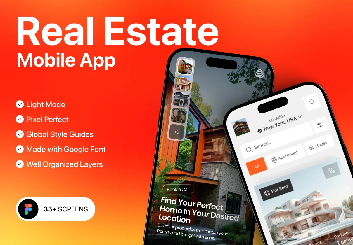 Real Estate – Mobile App UI Kit