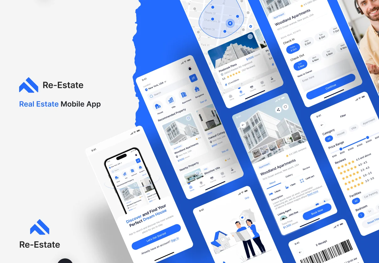 Real Estate Mobile App UIUX Kit