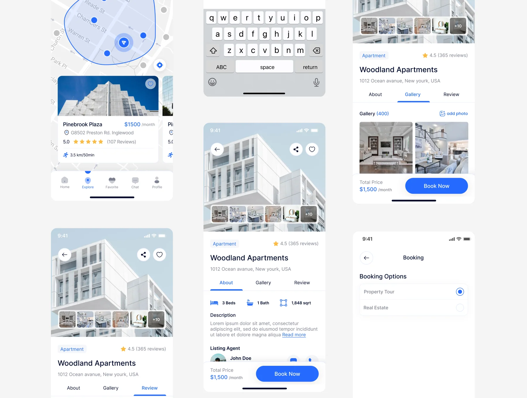 Real Estate Mobile App UIUX Kit 4