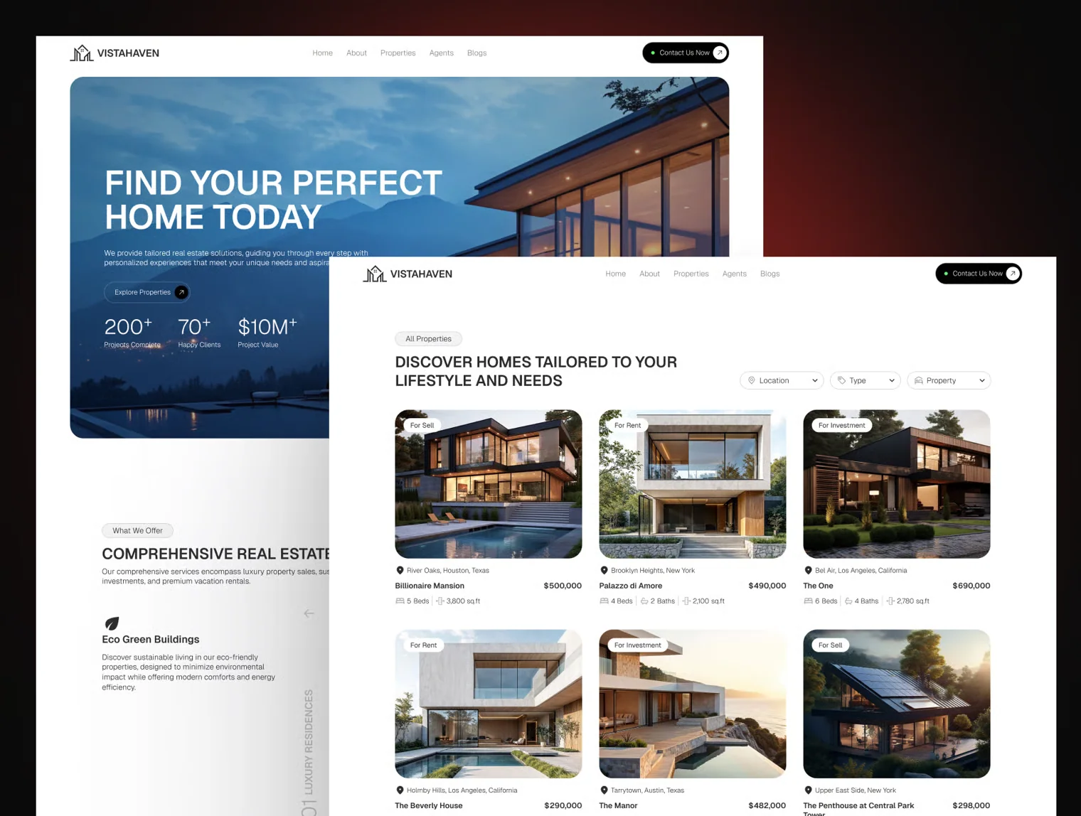 Real Estate Website Template UI Kit 5