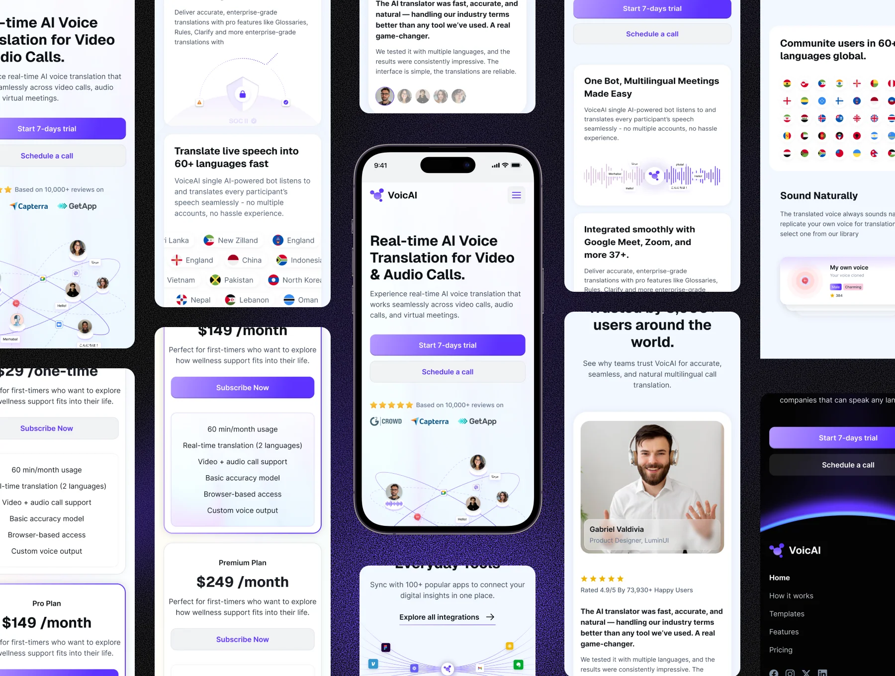 Real Time AI Translator Landing Page - VoicAI 3