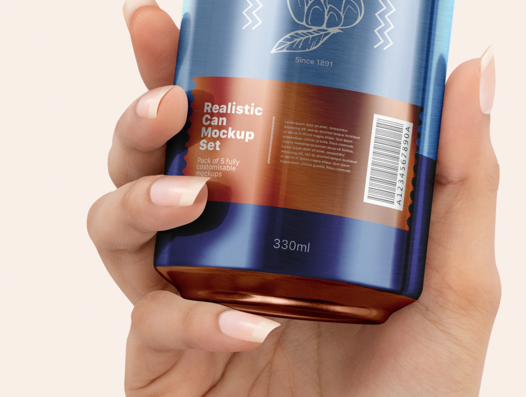 Realistic Can Mockup Set