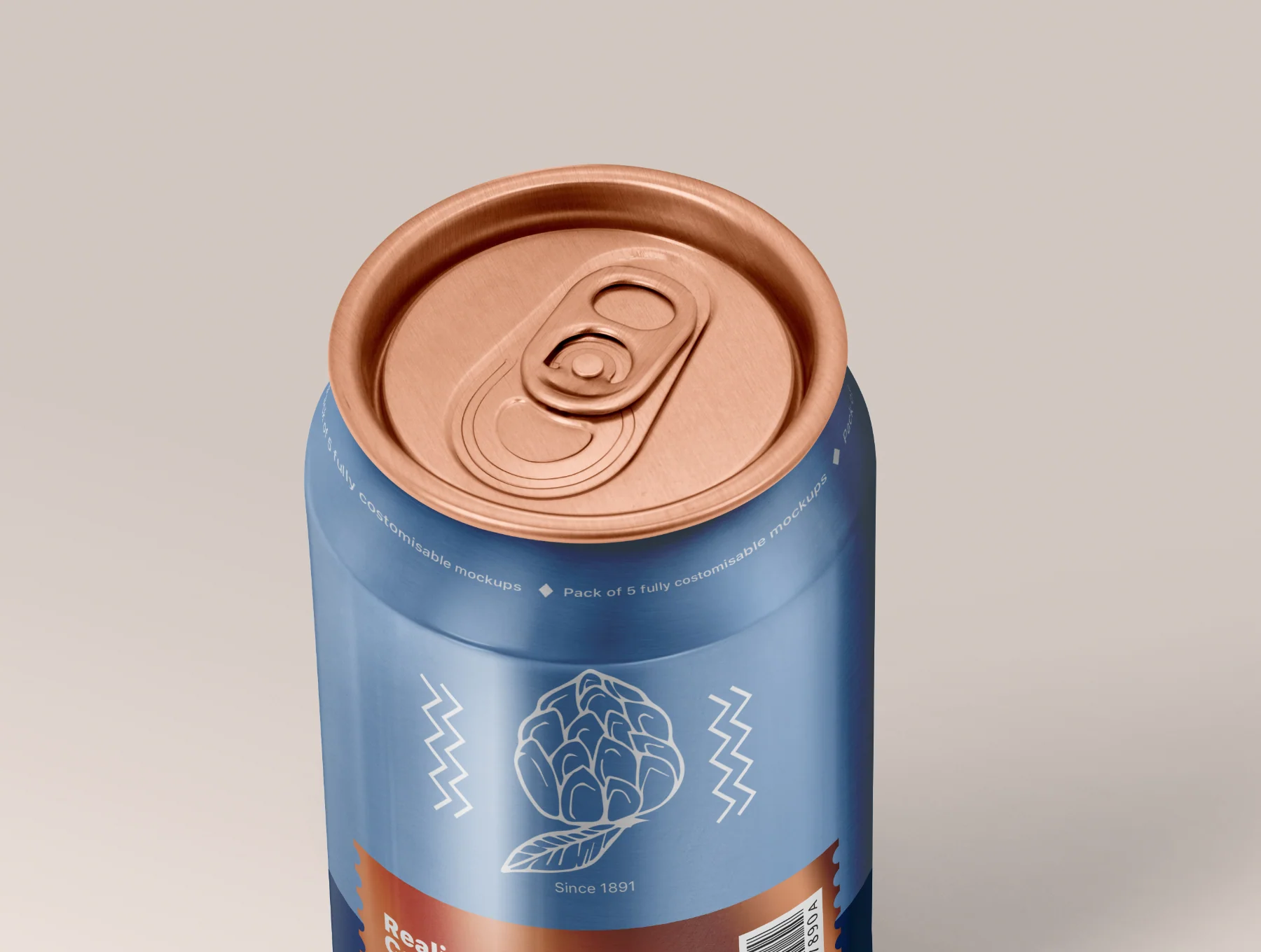 Realistic Can Mockup Set 6