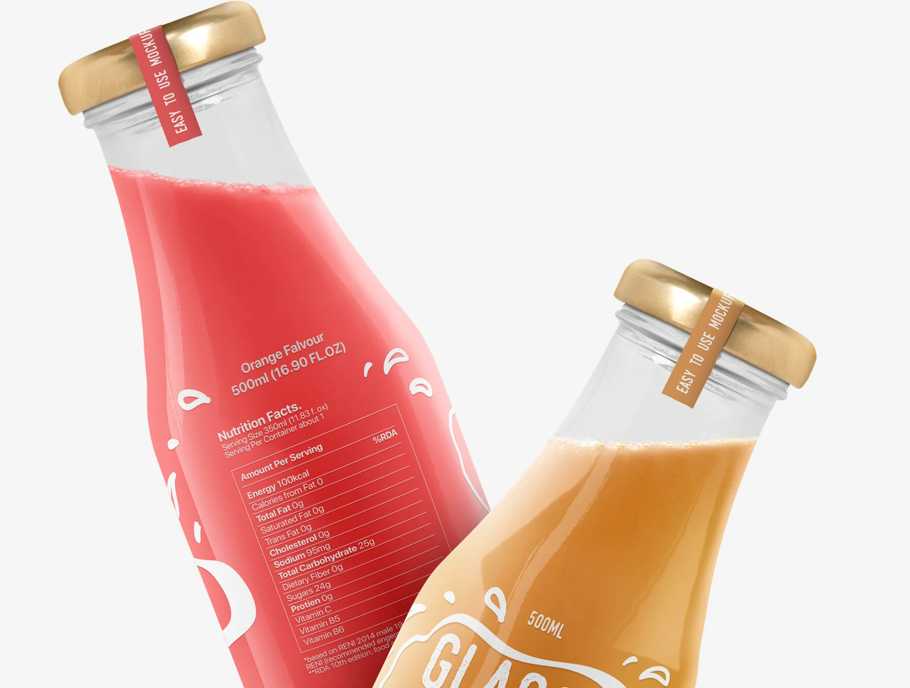 Realistic Glass Bottle Mockups 2