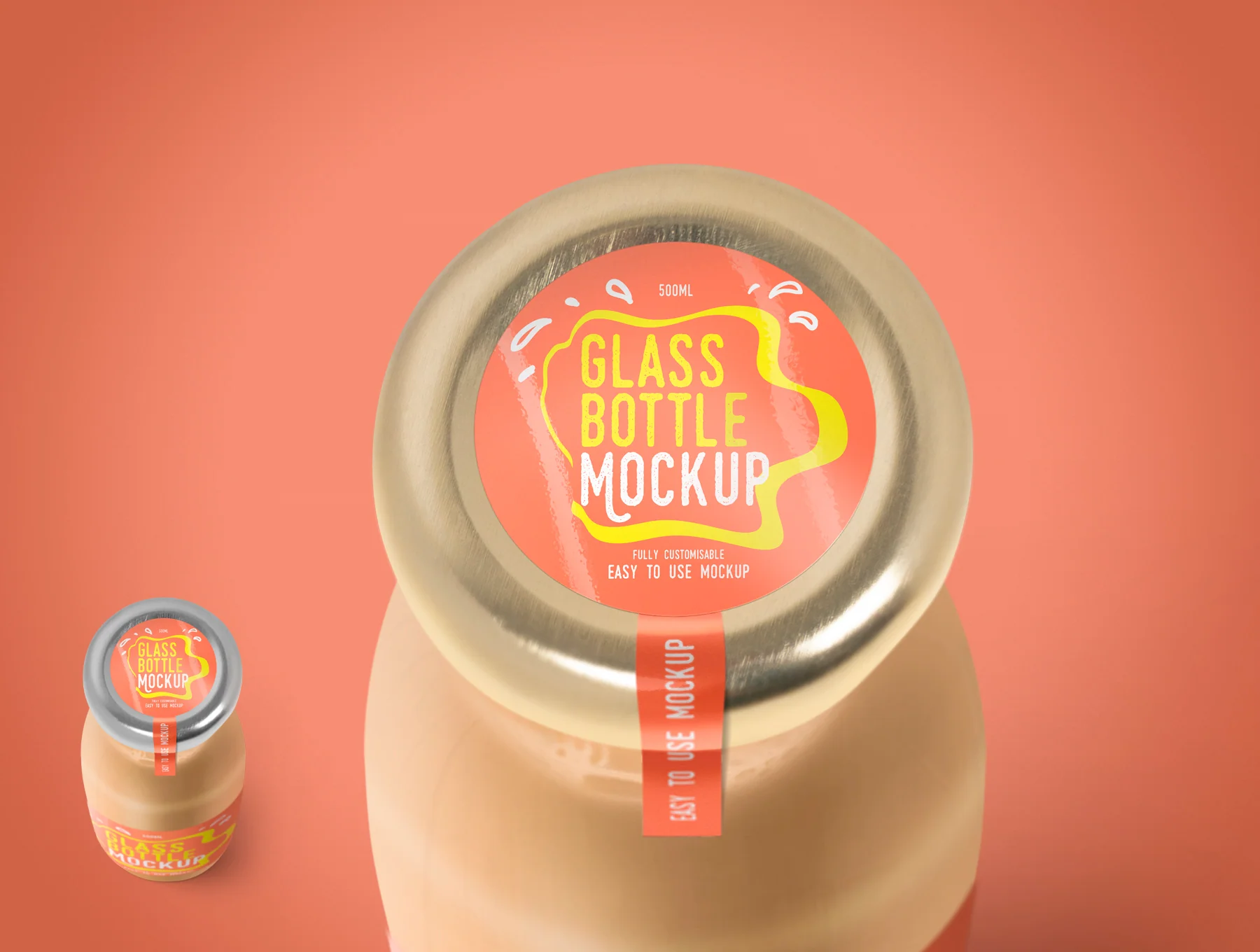 Realistic Glass Bottle Mockups 5