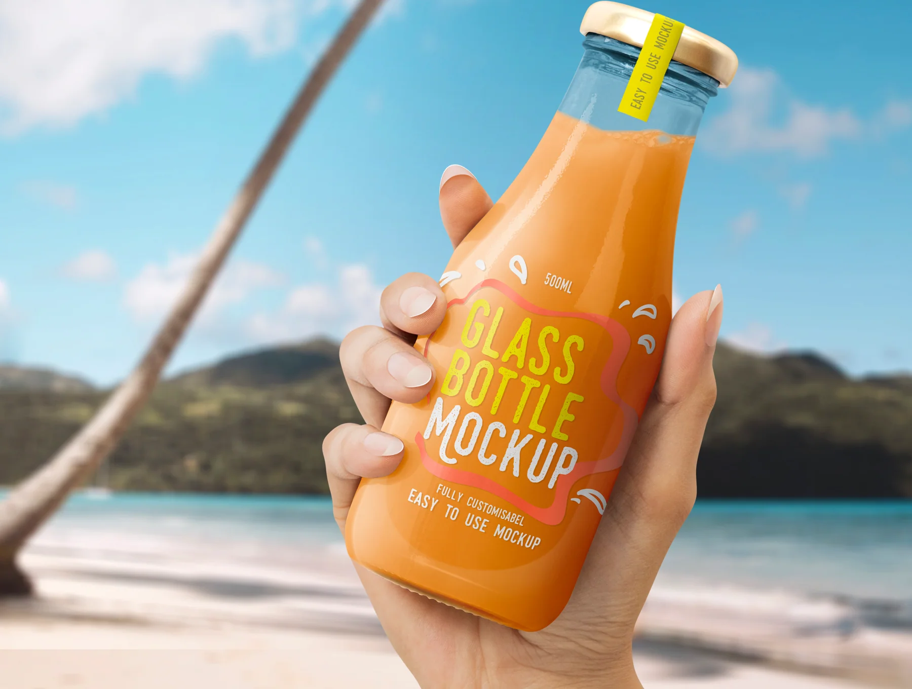 Realistic Glass Bottle Mockups 6