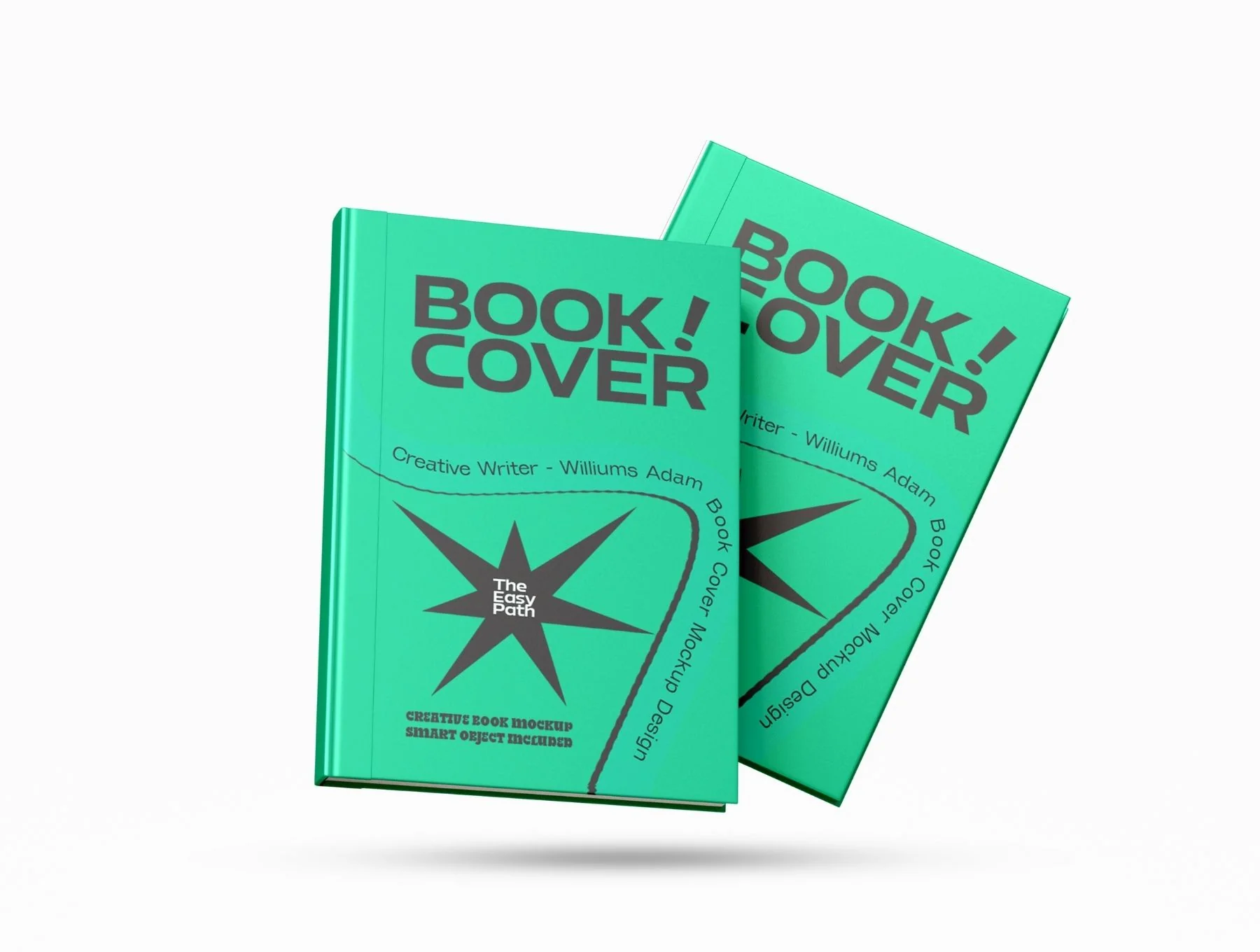 Realistic Hard Book Cover Mockup Set - 09 Scene 2
