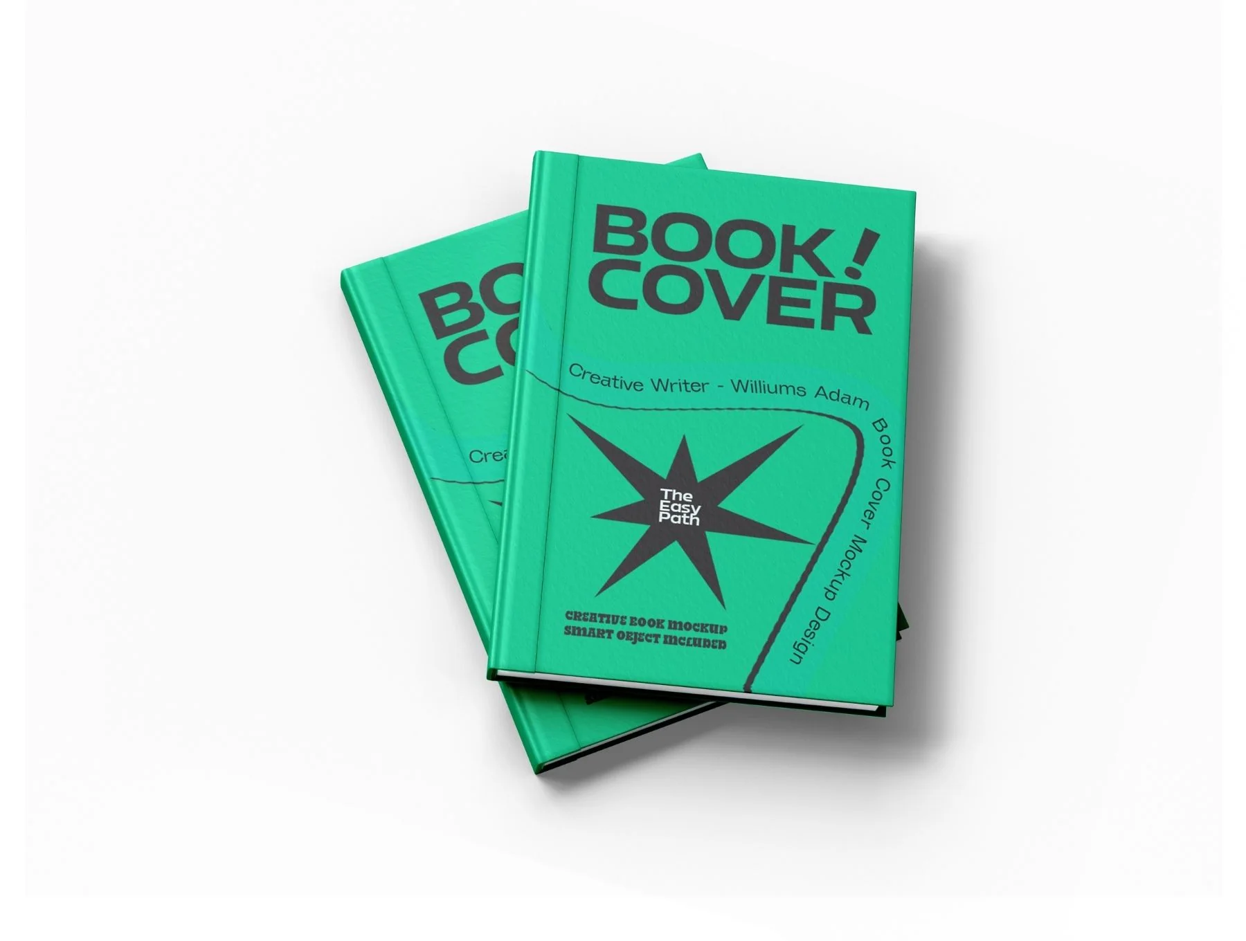 Realistic Hard Book Cover Mockup Set - 09 Scene 6