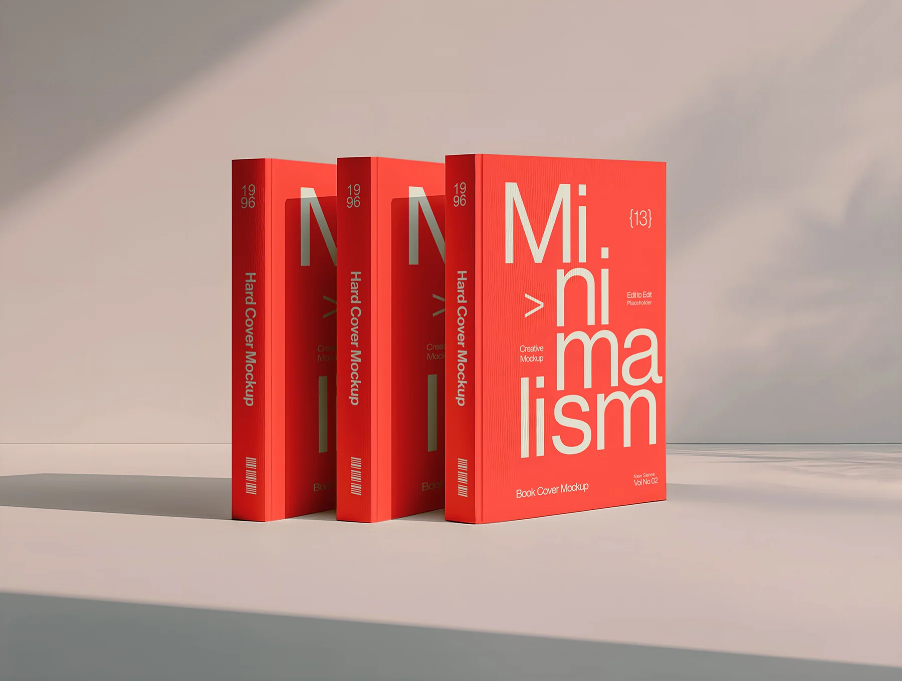 Realistic Hard Book Cover Mockup Set - 12 Scene