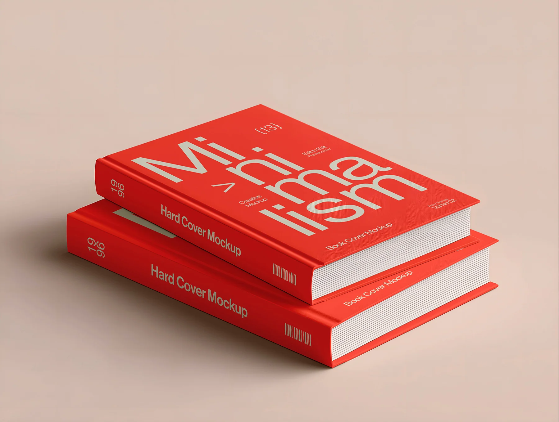 Realistic Hard Book Cover Mockup Set - 12 Scene 5