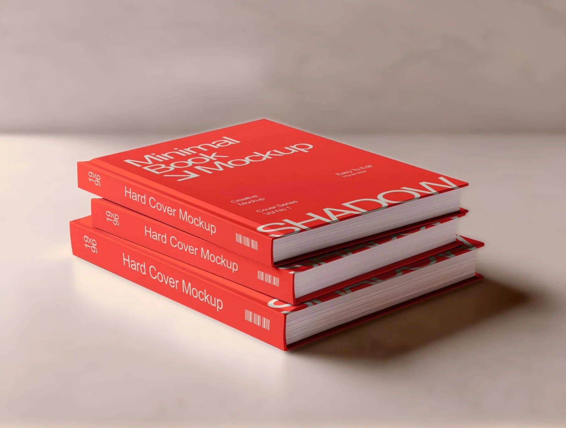 Realistic Hard Book Cover Mockup Set - 12 Scene 8