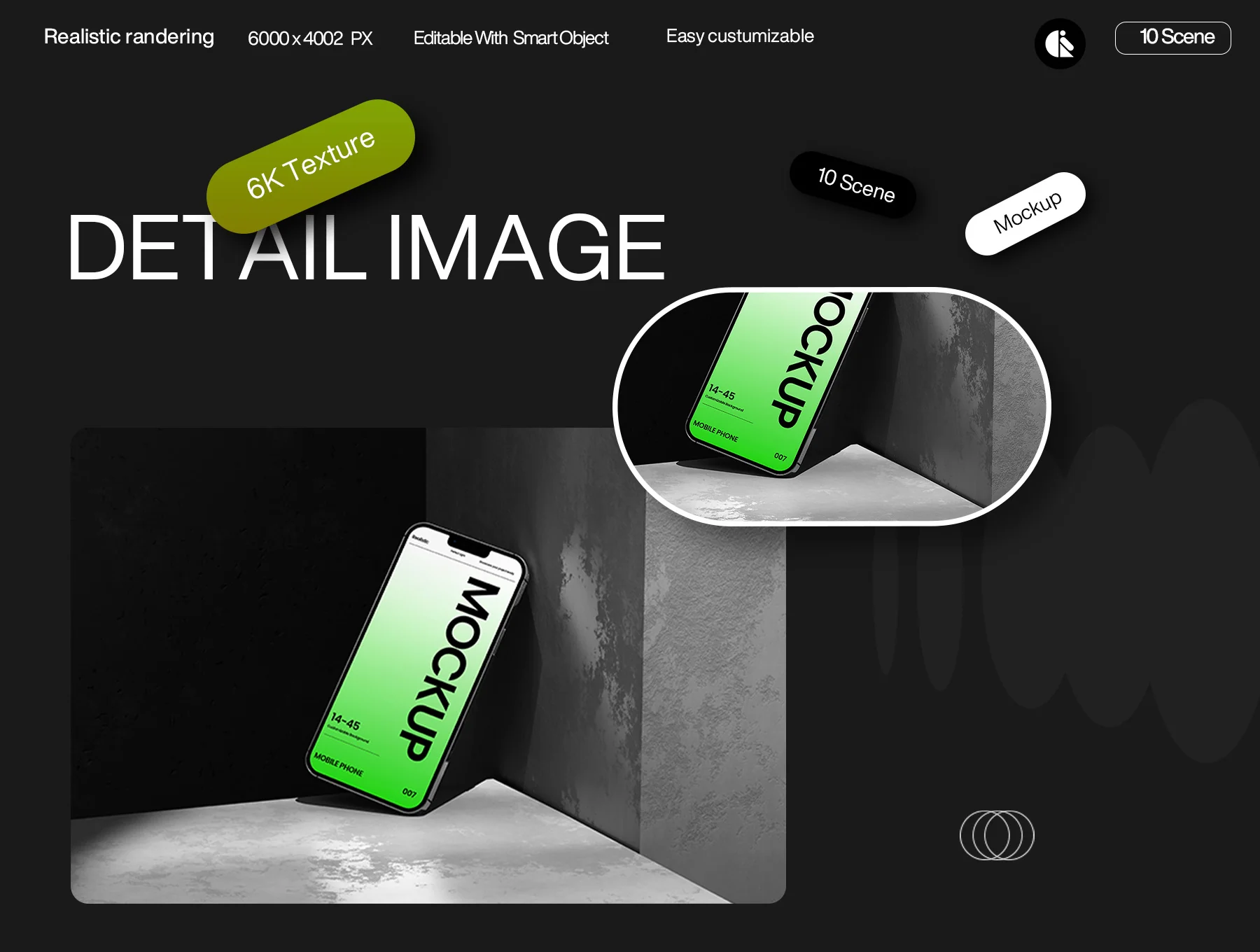 Realistic Mobile Phone Mockup with Dramatic Lighting 5