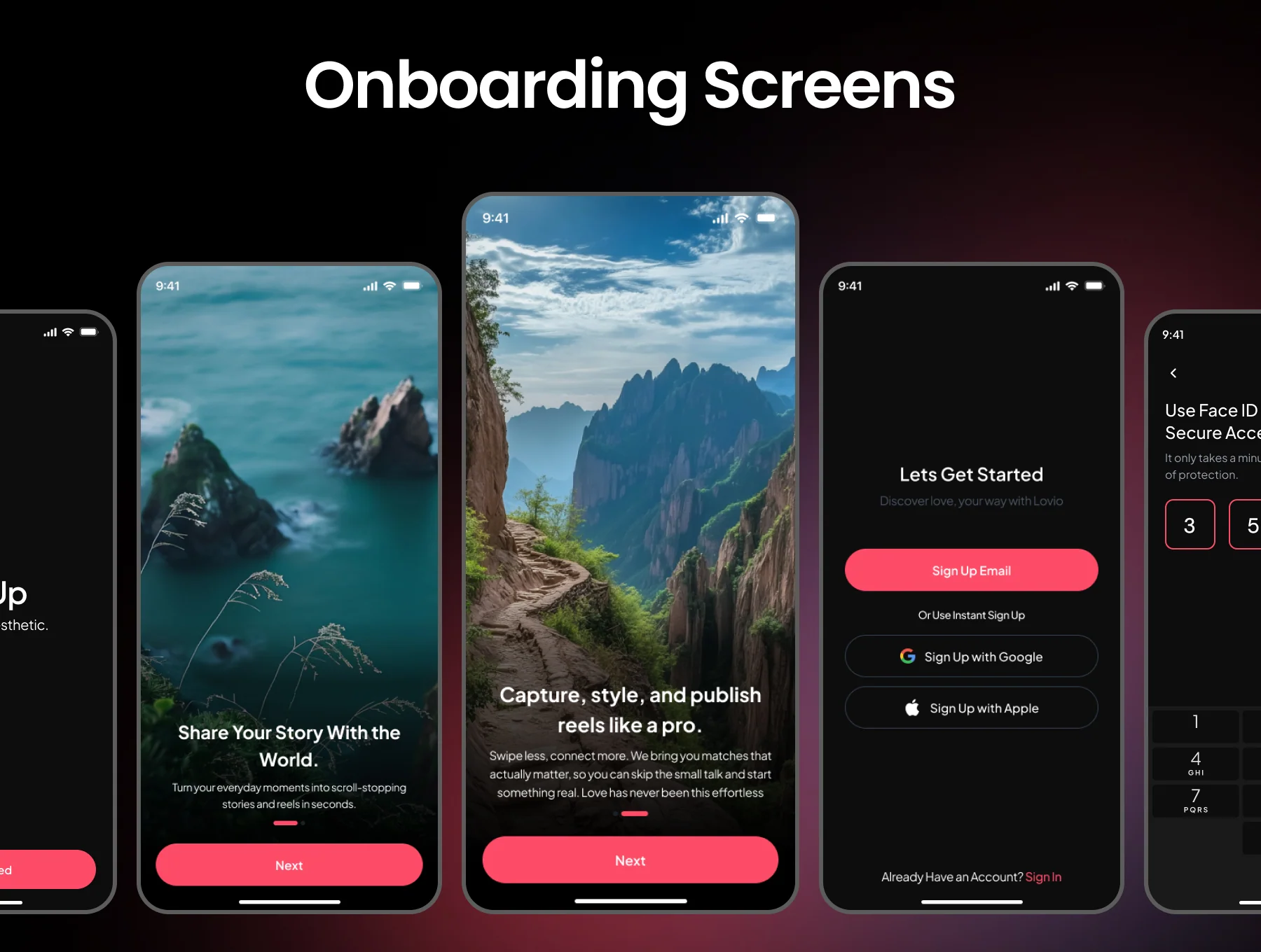 RealUP – Reels Sharing Mobile App UI Kit 3