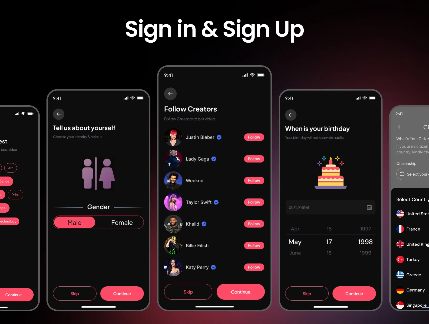 RealUP – Reels Sharing Mobile App UI Kit 4