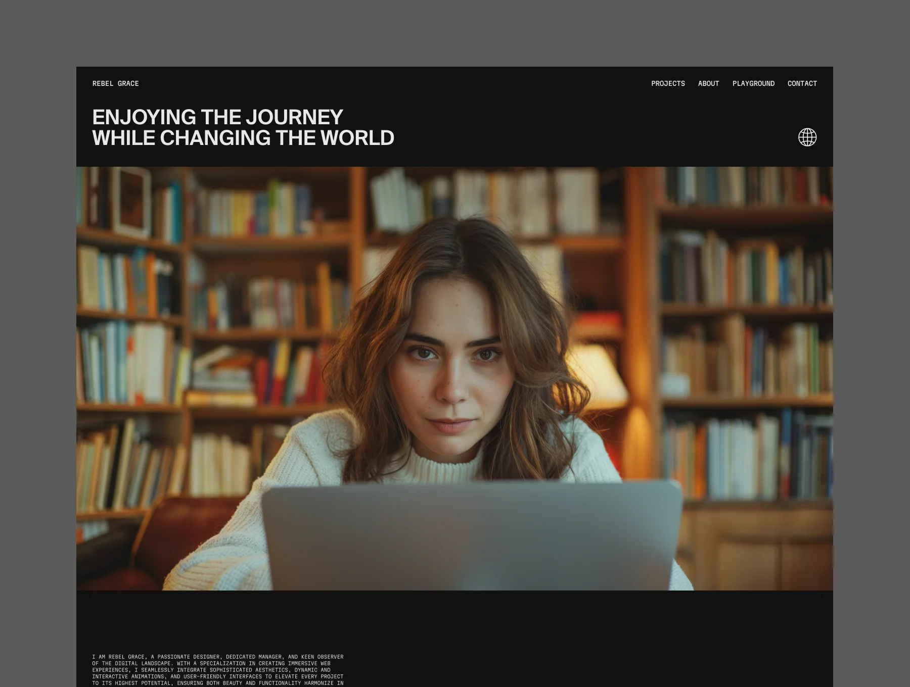 Rebel Grace - Portfolio Coded Template 2