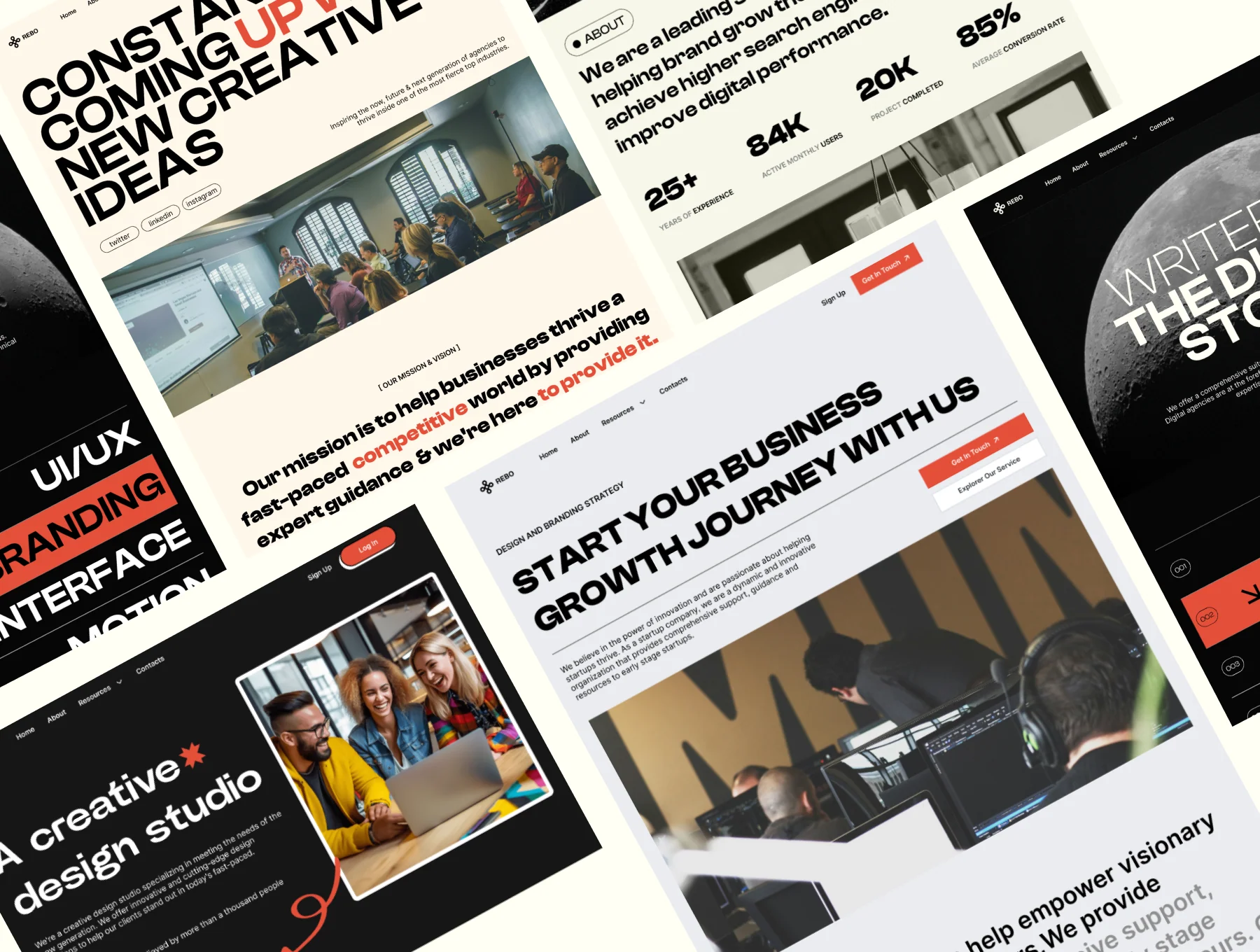 Rebo - Agency Digital Multi Layout Framer Template